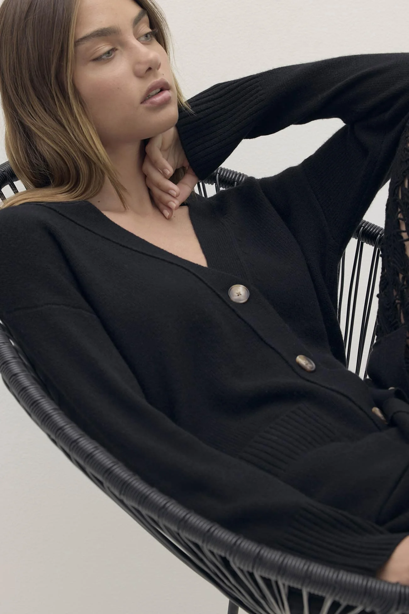 ADELINA BUTTON-UP CASHMERE CARDIGAN - Image 5