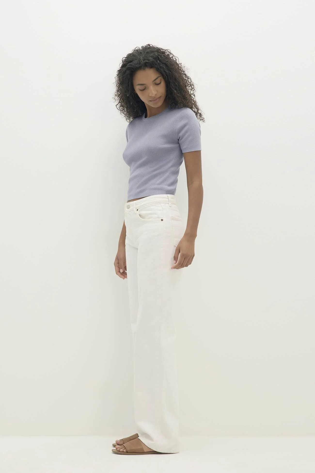 AMEY COTTON CASHMERE CREWNECK TEE - Image 8