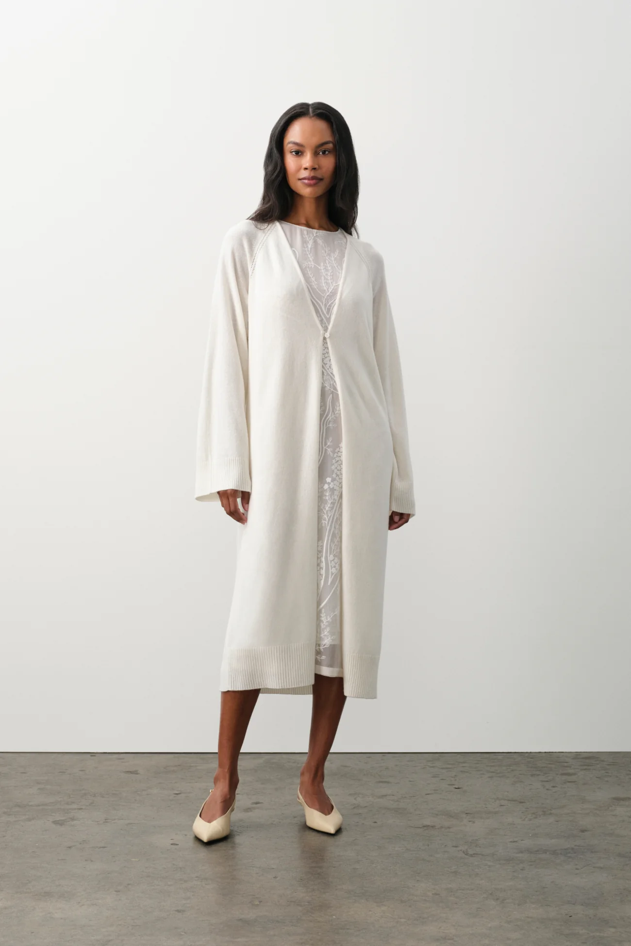 ASTER FEATHERWEIGHT CASHMERE LONGLINE CARDIGAN