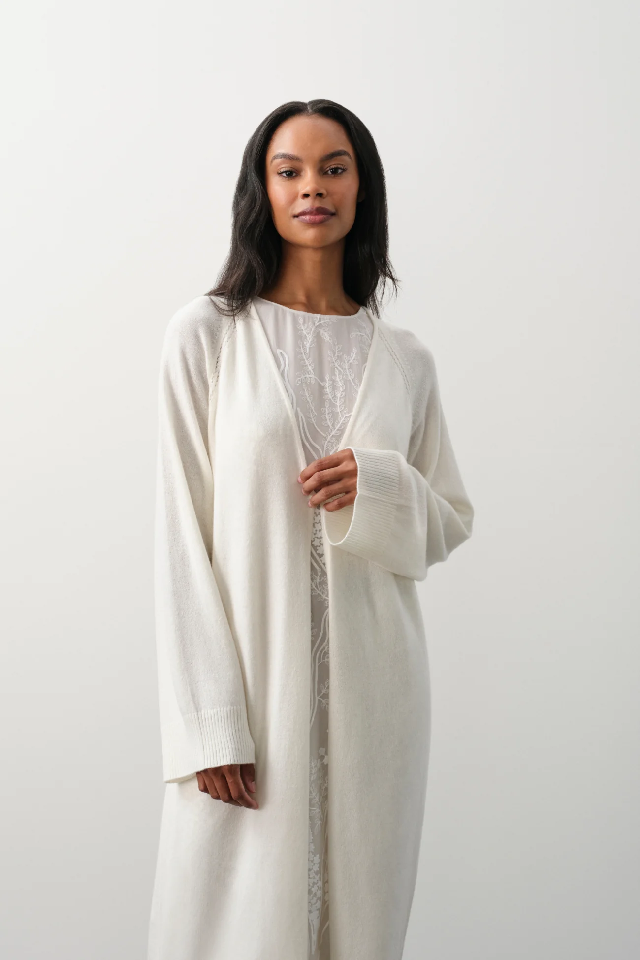 ASTER FEATHERWEIGHT CASHMERE LONGLINE CARDIGAN - Image 2