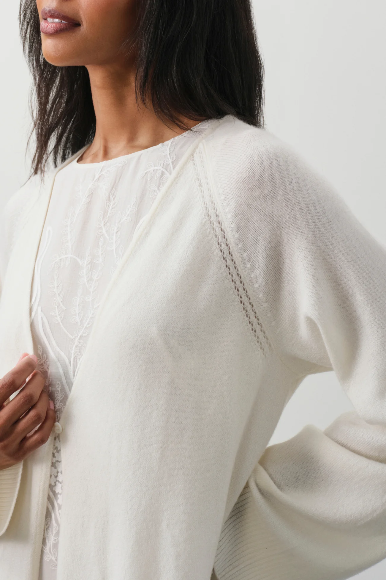ASTER FEATHERWEIGHT CASHMERE LONGLINE CARDIGAN - Image 6