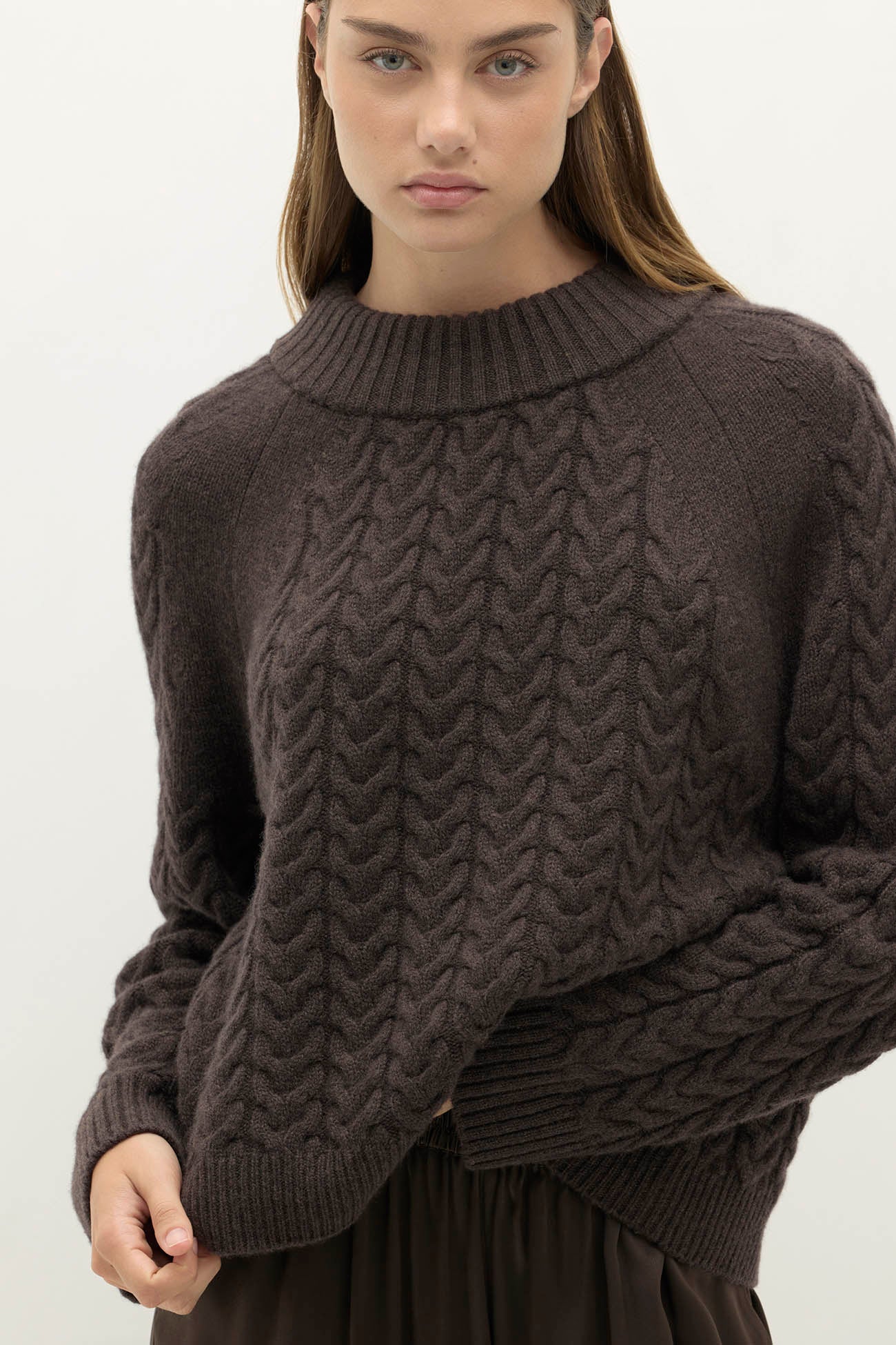 BAILEY CABLEKNIT MOCK NECK - Image 12