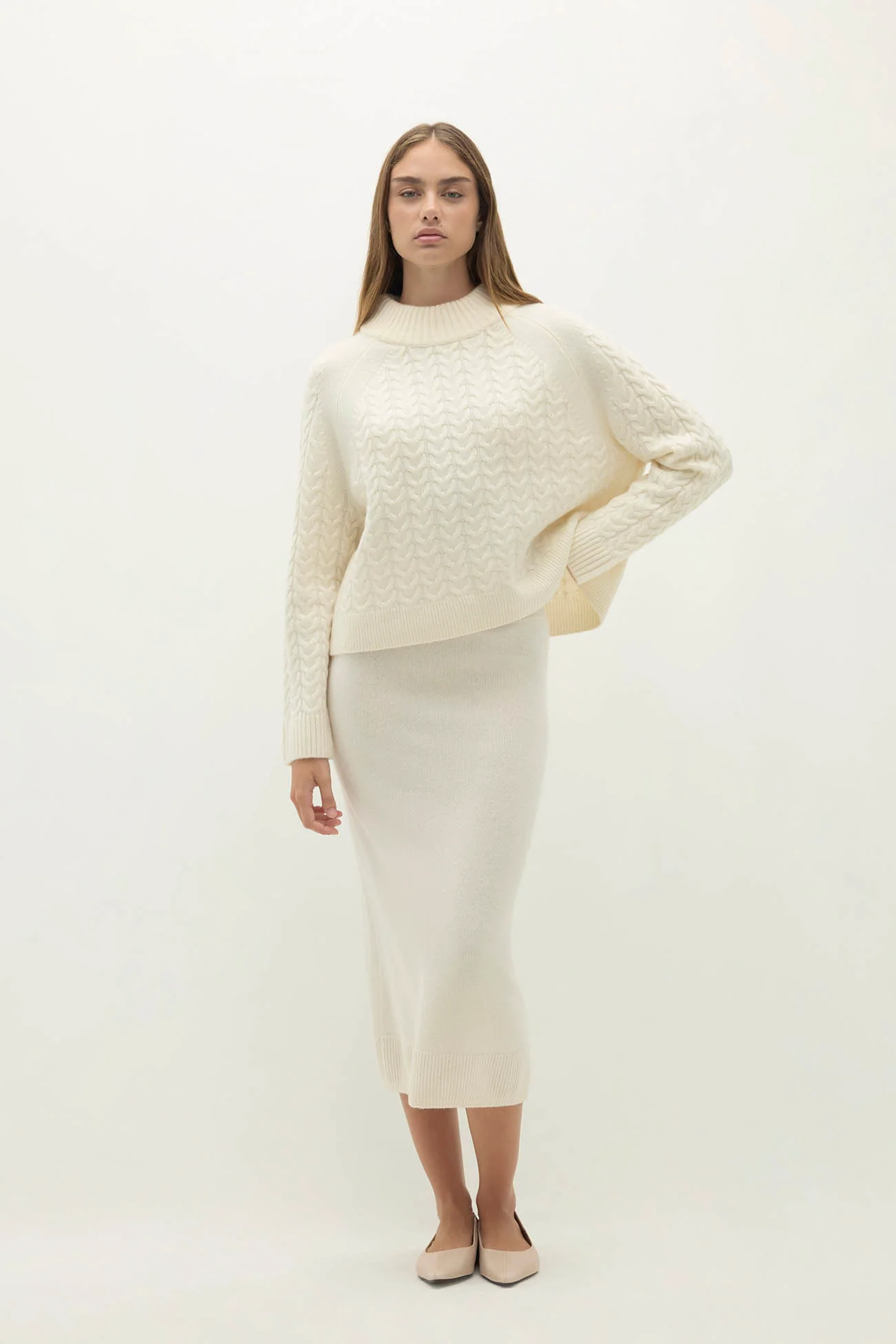 BAILEY CABLEKNIT MOCK NECK - Image 13