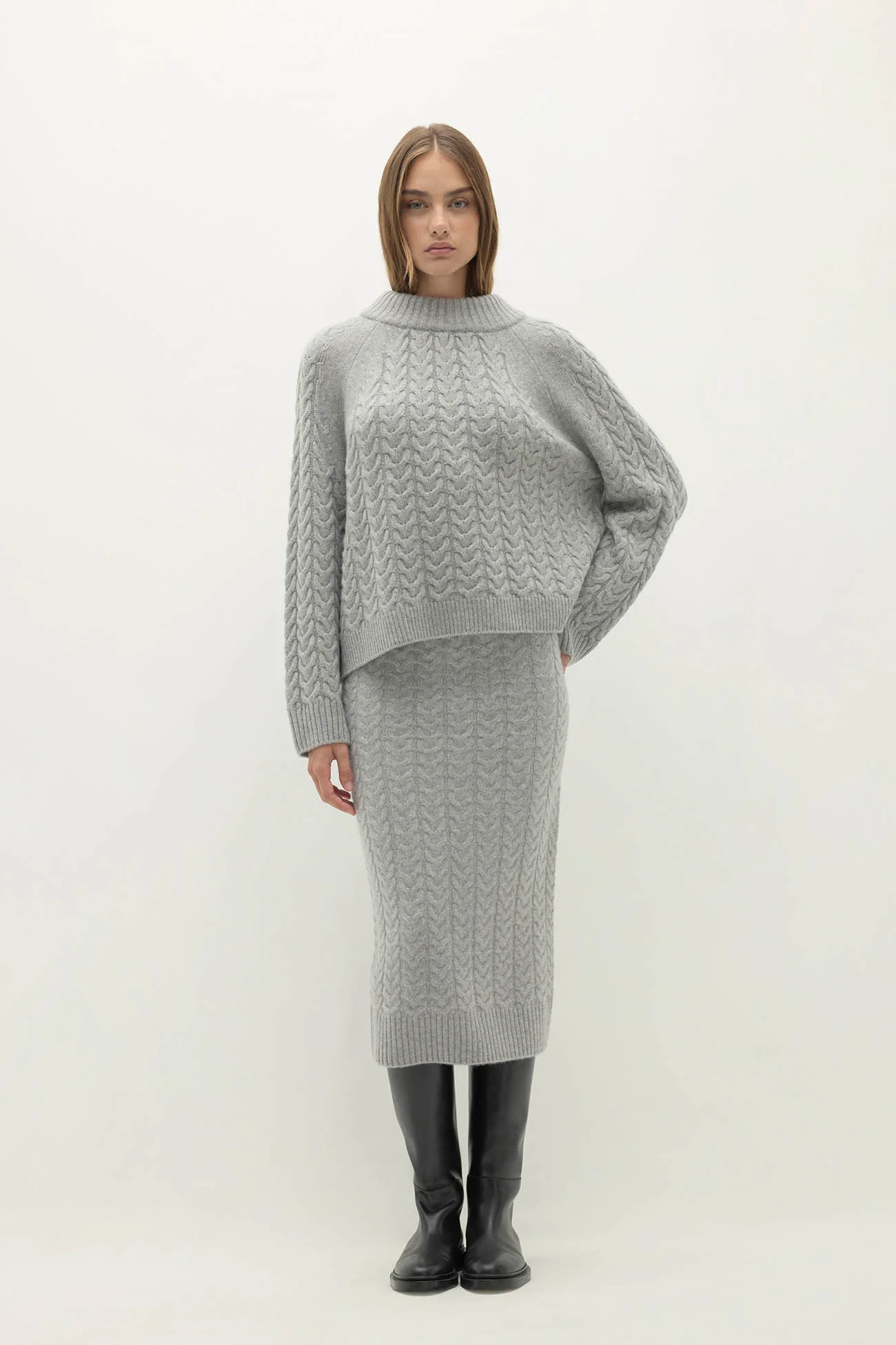 BAILEY CABLEKNIT MOCK NECK - Image 18