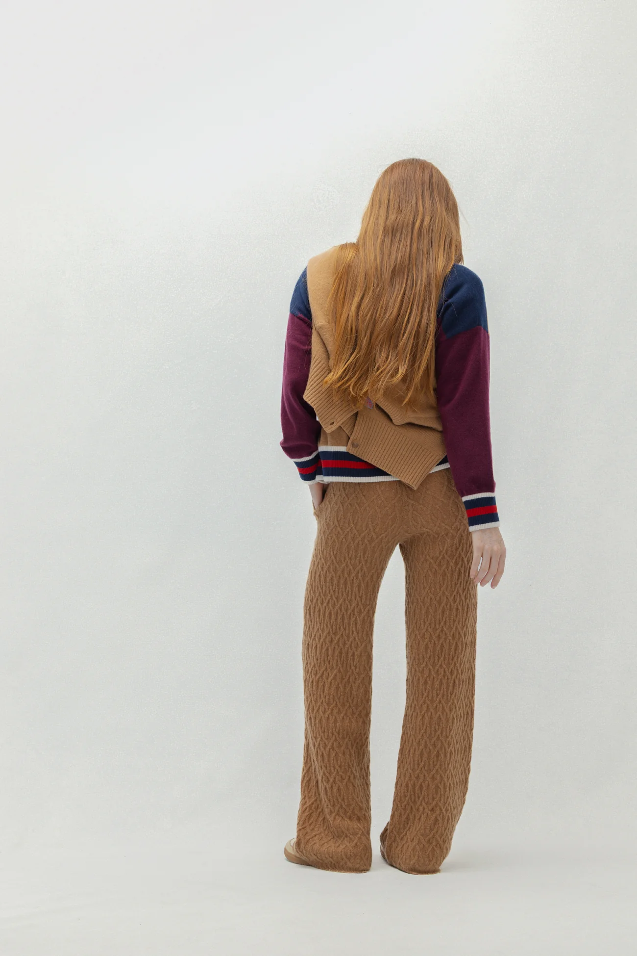 CABLE KNIT WIDE-LEG PANT - Image 3
