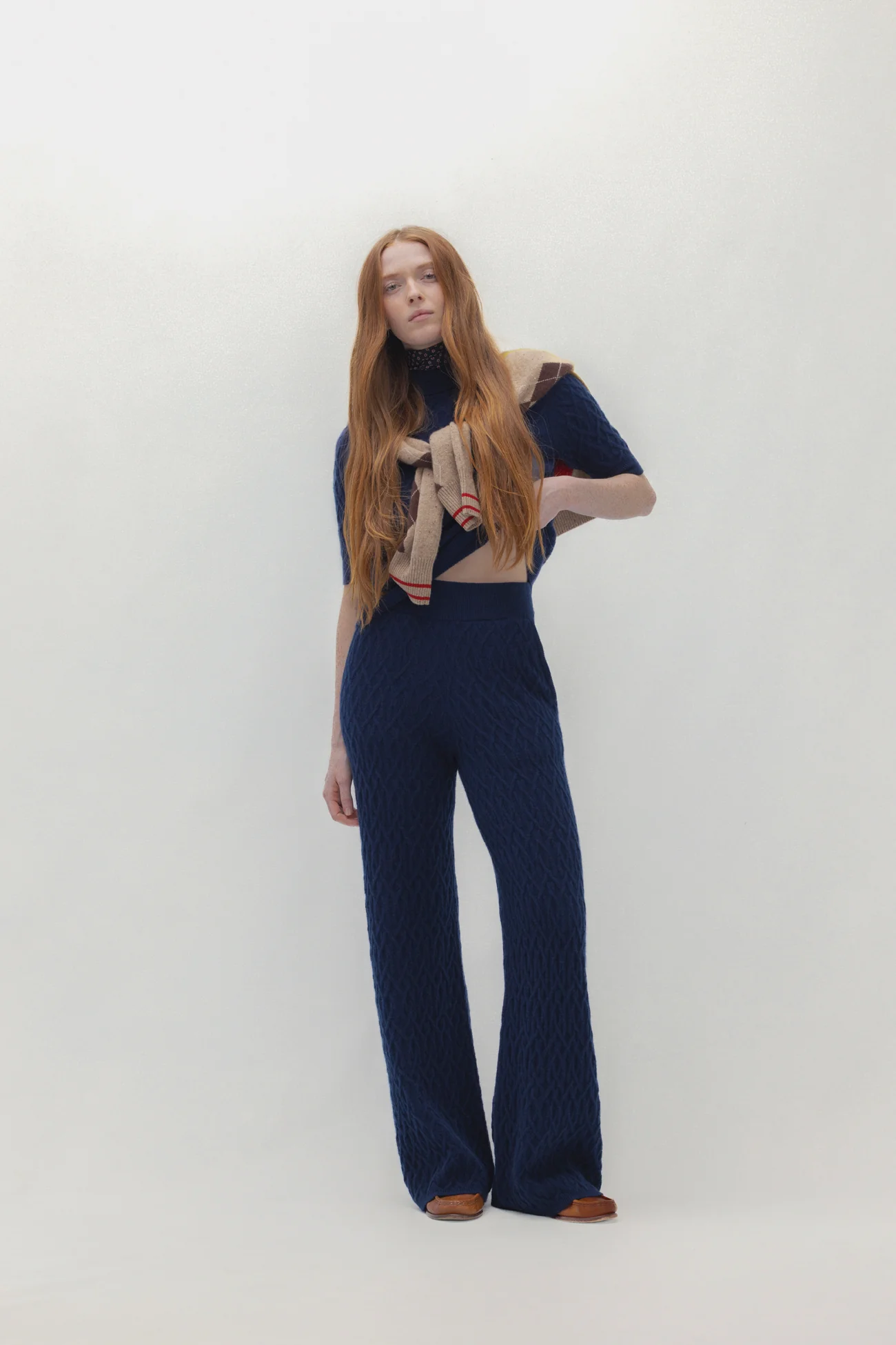 CABLE KNIT WIDE-LEG PANT - Image 5