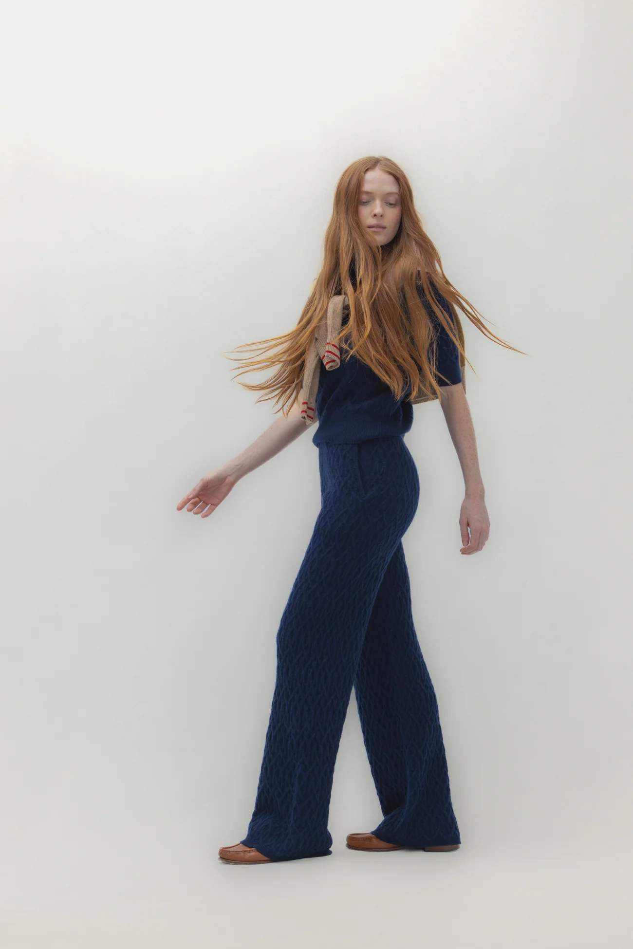 CABLE KNIT WIDE-LEG PANT - Image 6