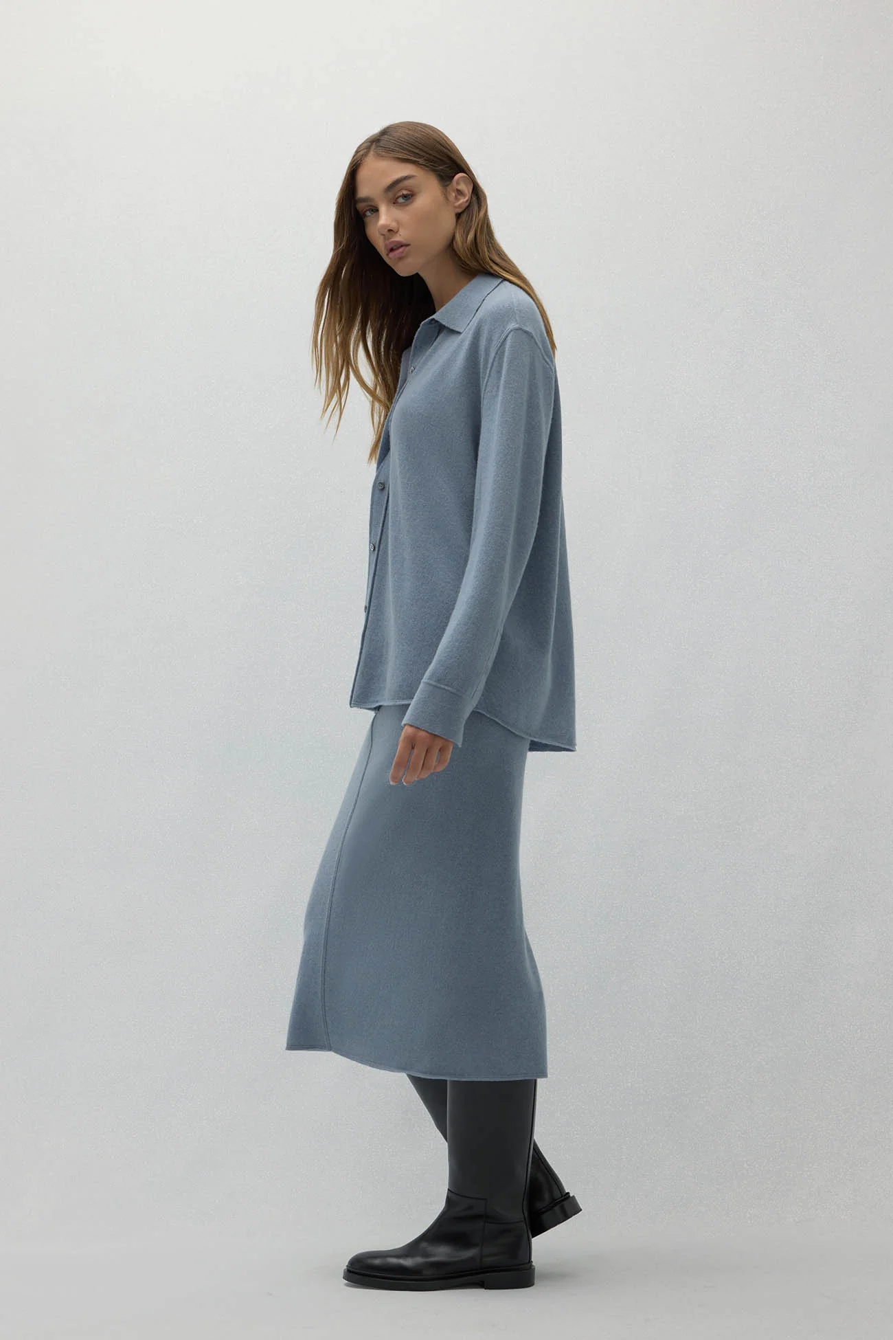 CATANIA DENIM CASHMERE SHIRT - Image 10