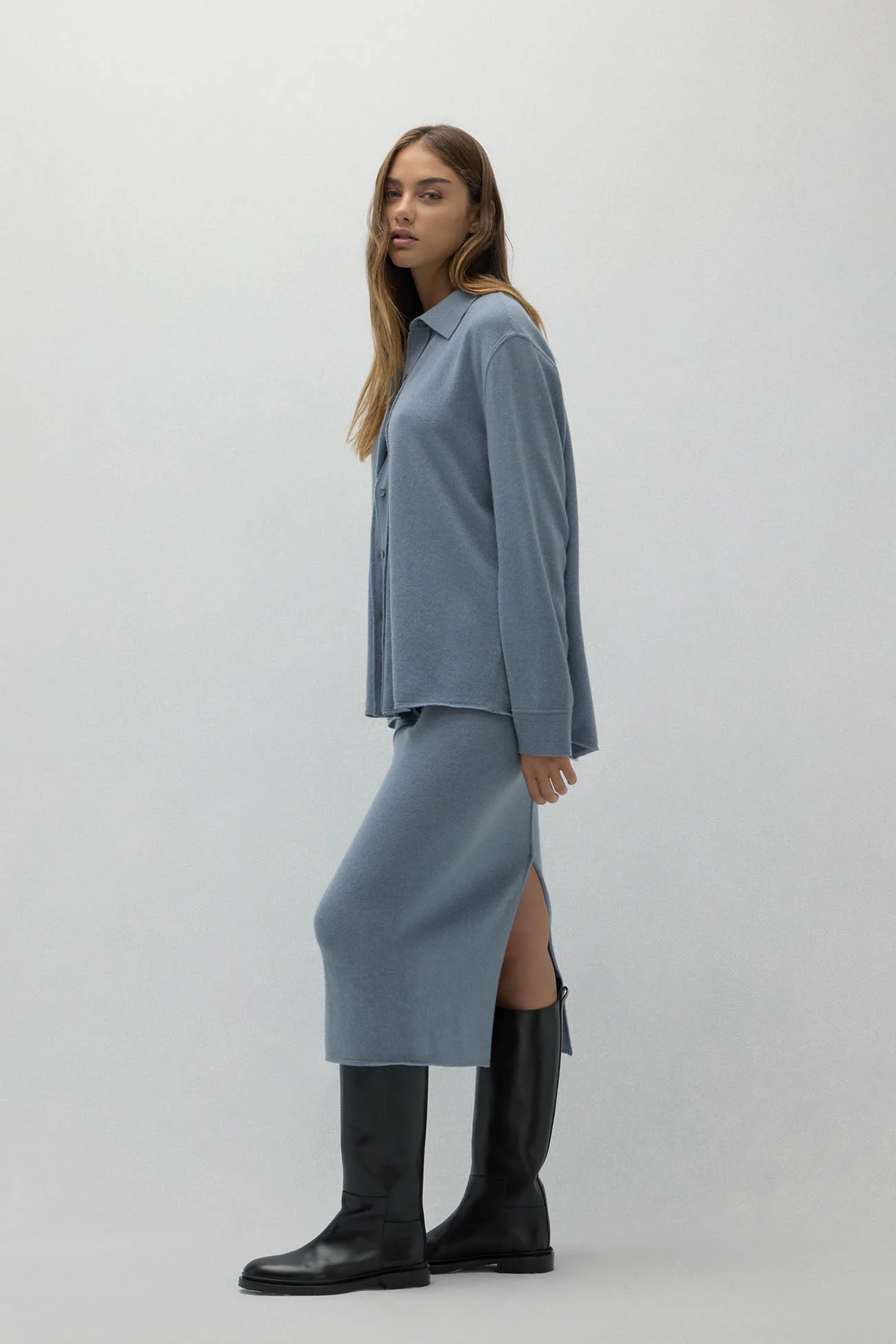 CATANIA DENIM CASHMERE SHIRT - Image 11