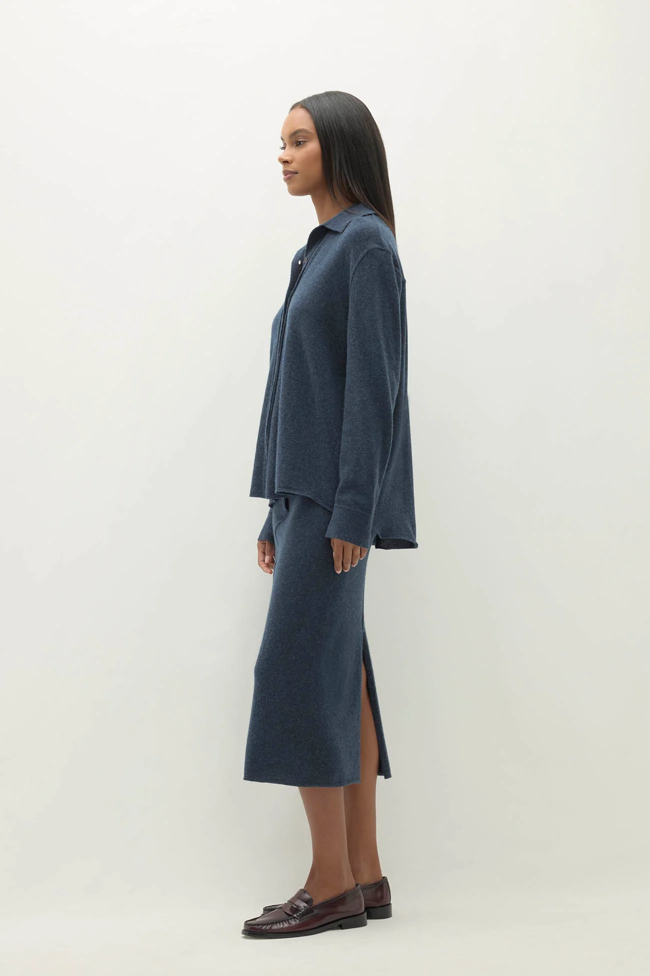CATANIA DENIM CASHMERE SHIRT - Image 2