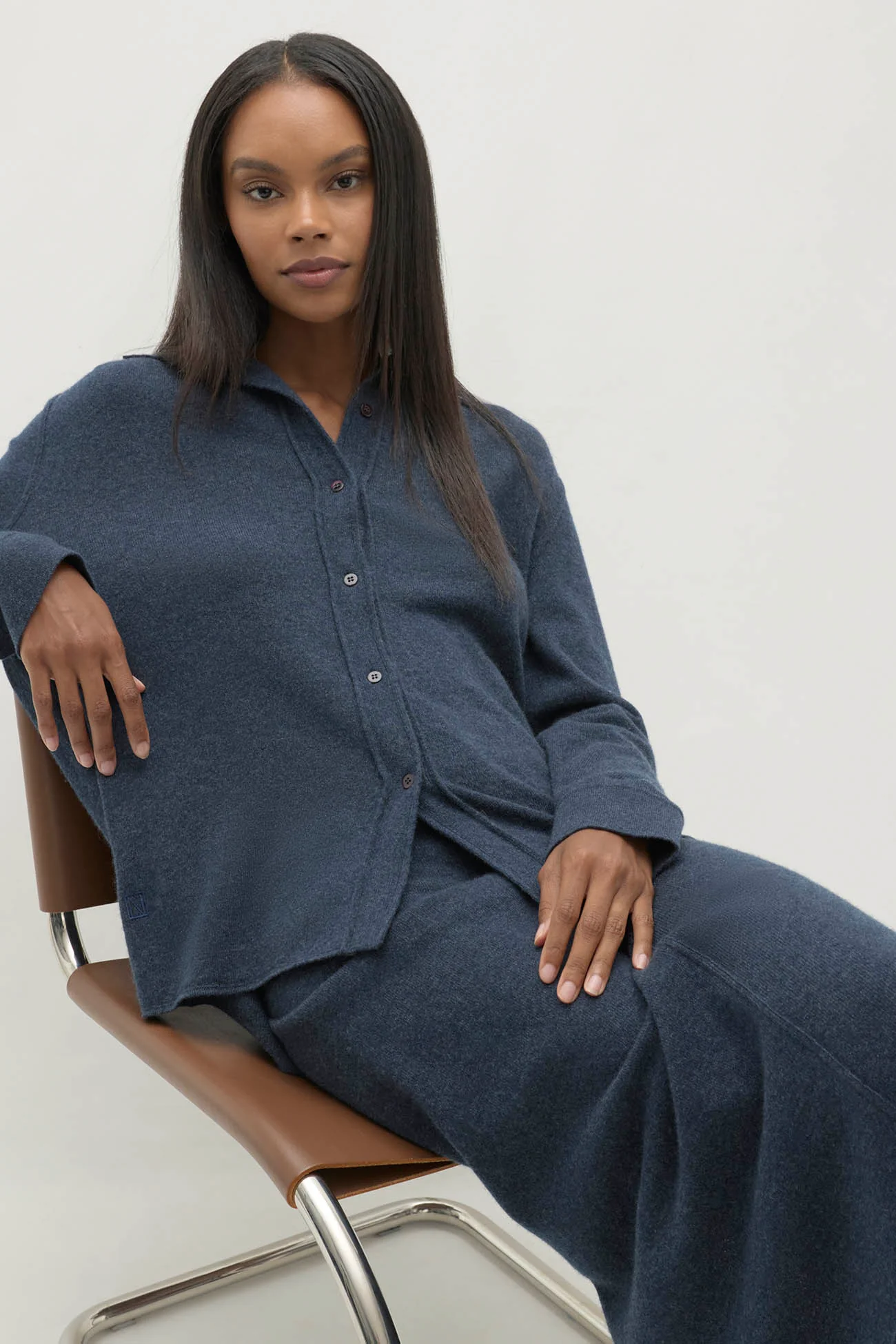 CATANIA DENIM CASHMERE SHIRT - Image 4