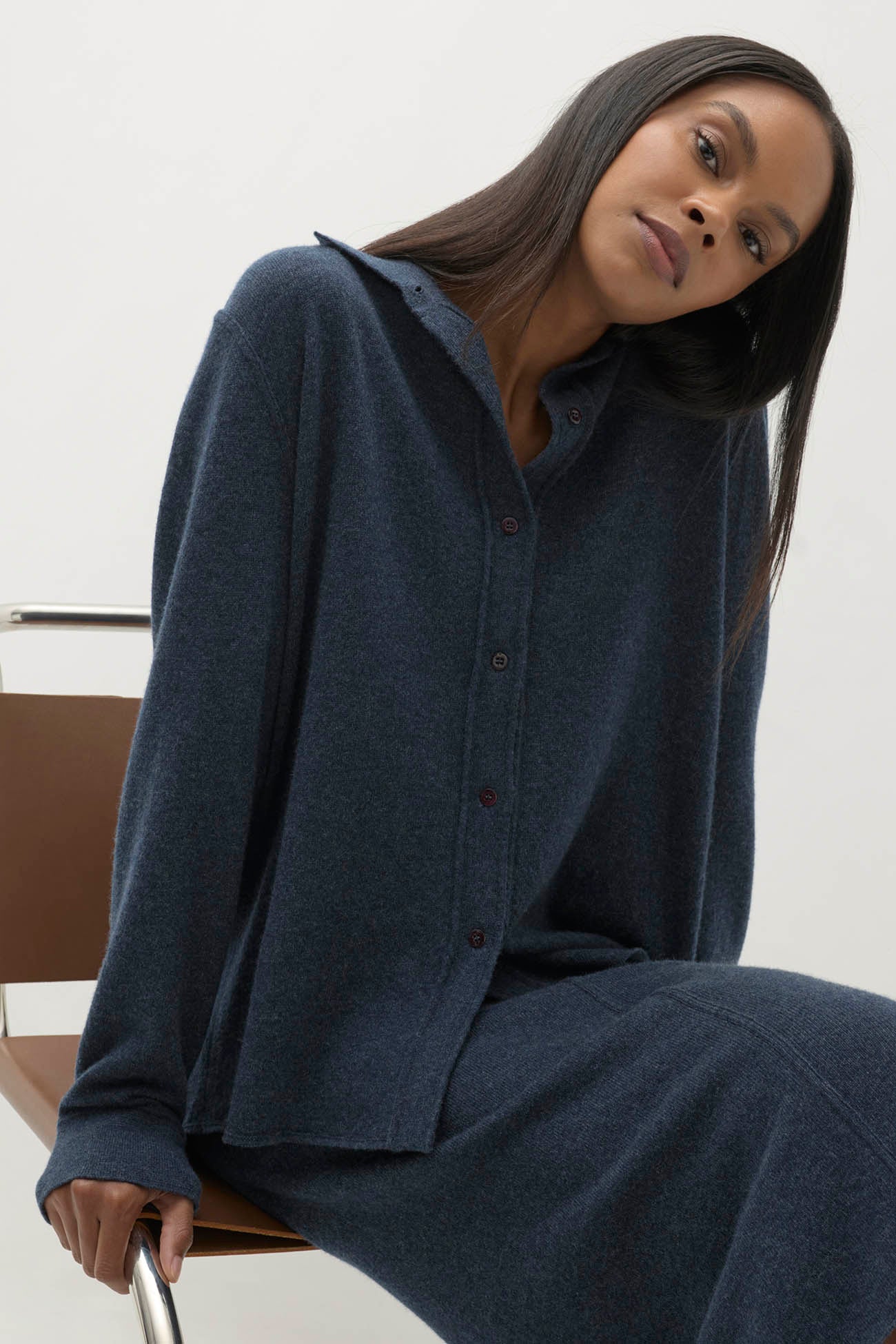 CATANIA DENIM CASHMERE SHIRT - Image 5