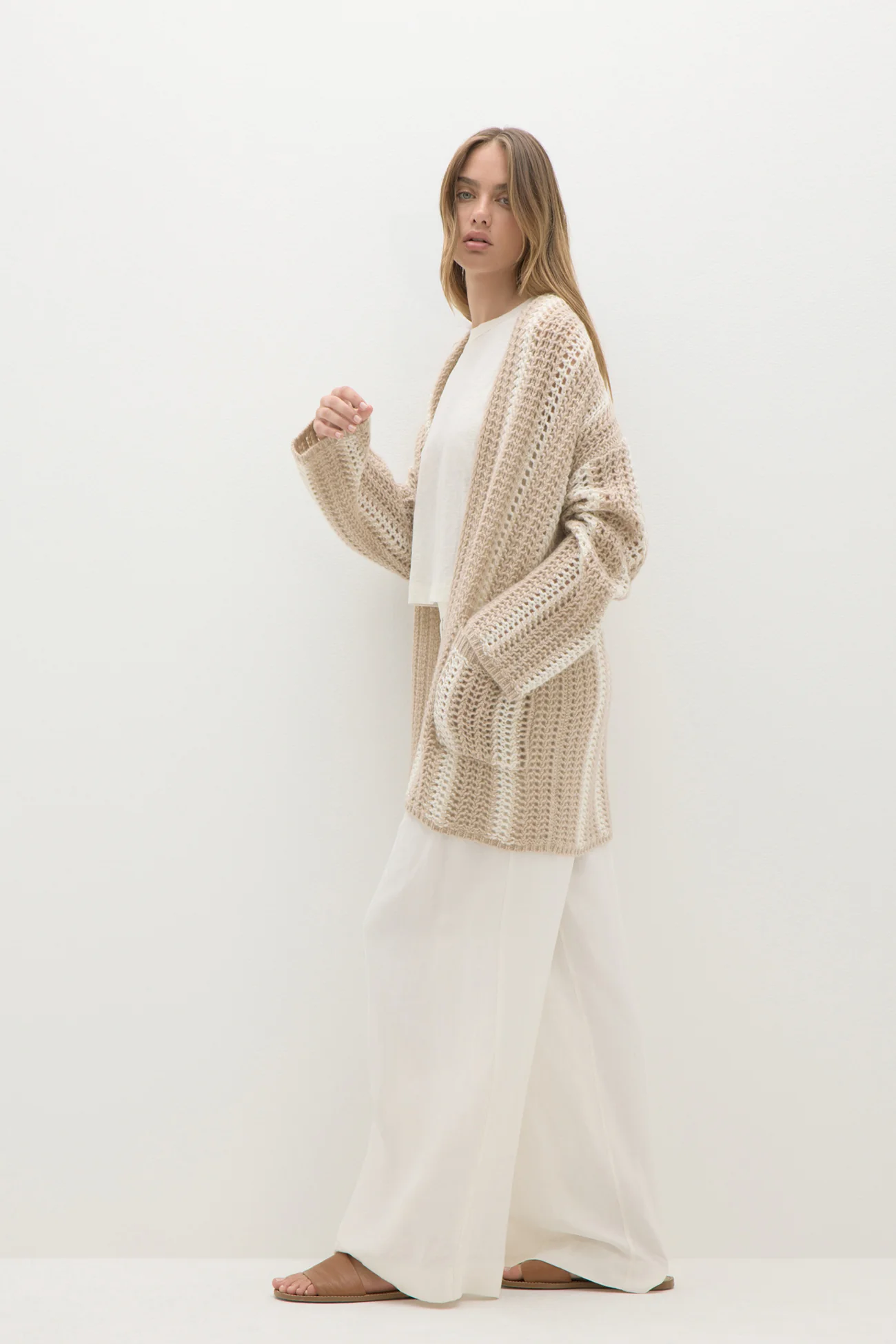 DEJA STRIPED CASHMERE CARDIGAN - Image 2