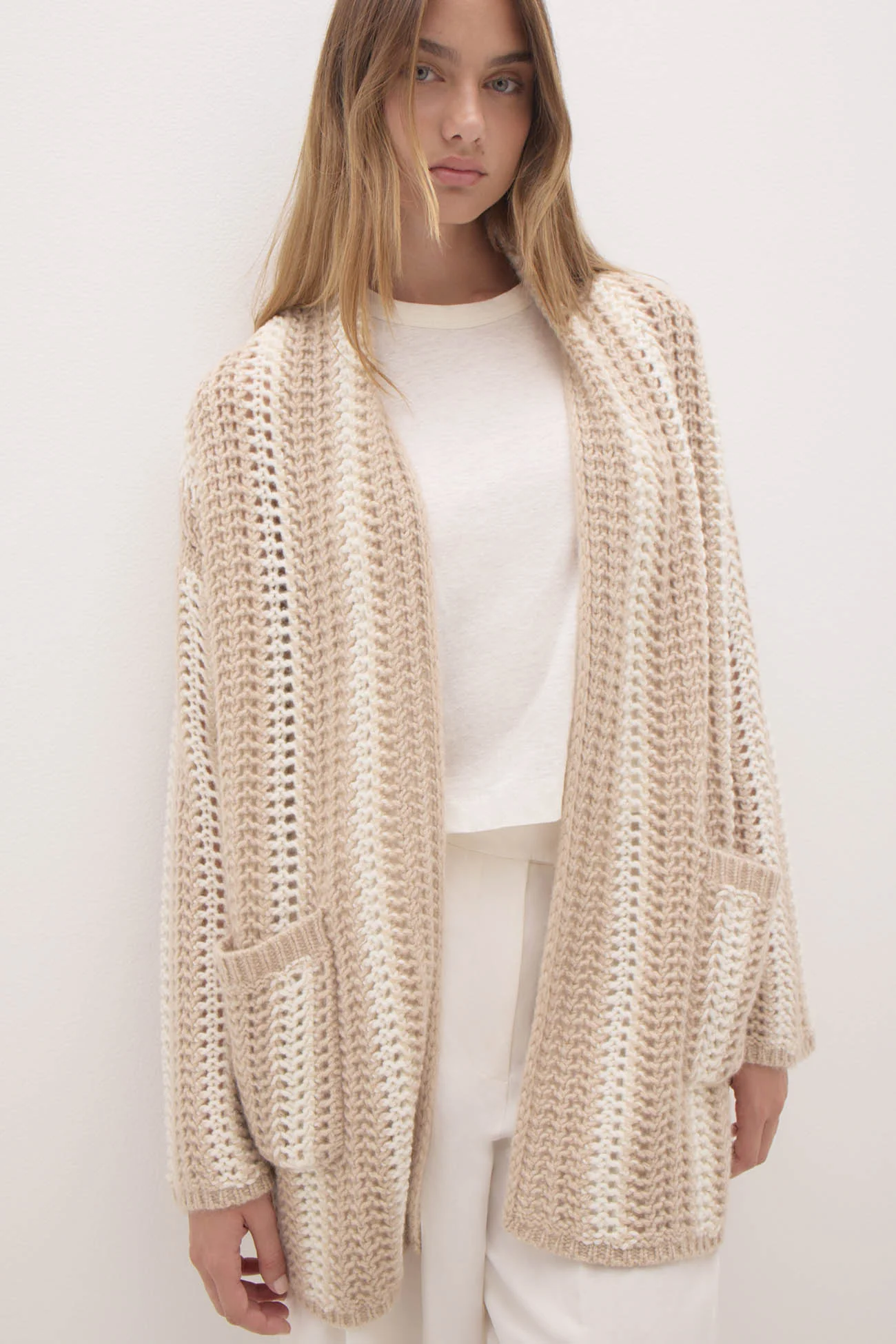 DEJA STRIPED CASHMERE CARDIGAN - Image 3