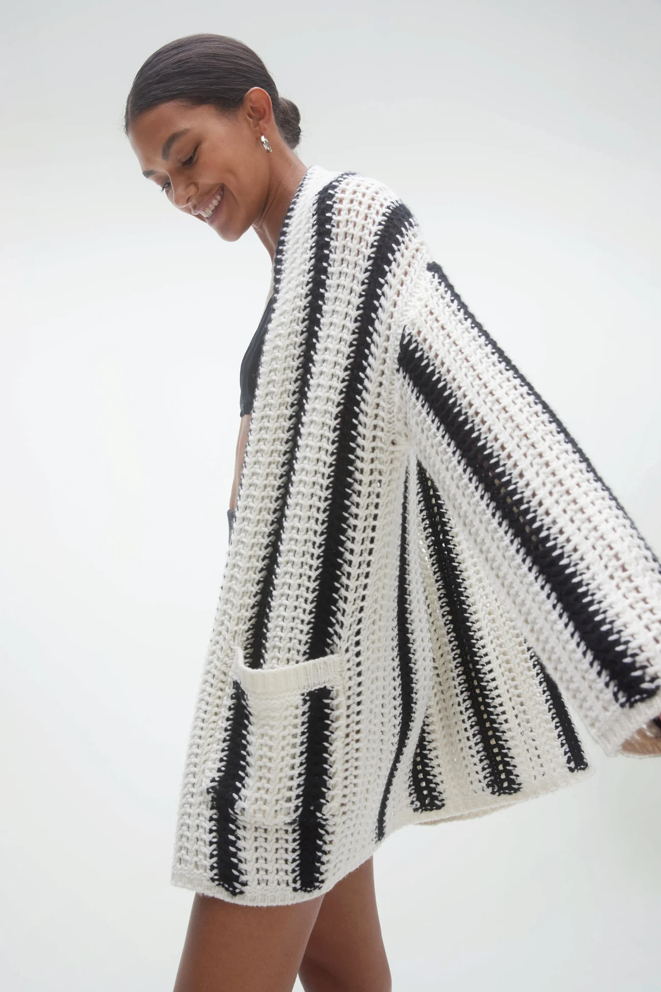DEJA STRIPED CASHMERE CARDIGAN - Image 7