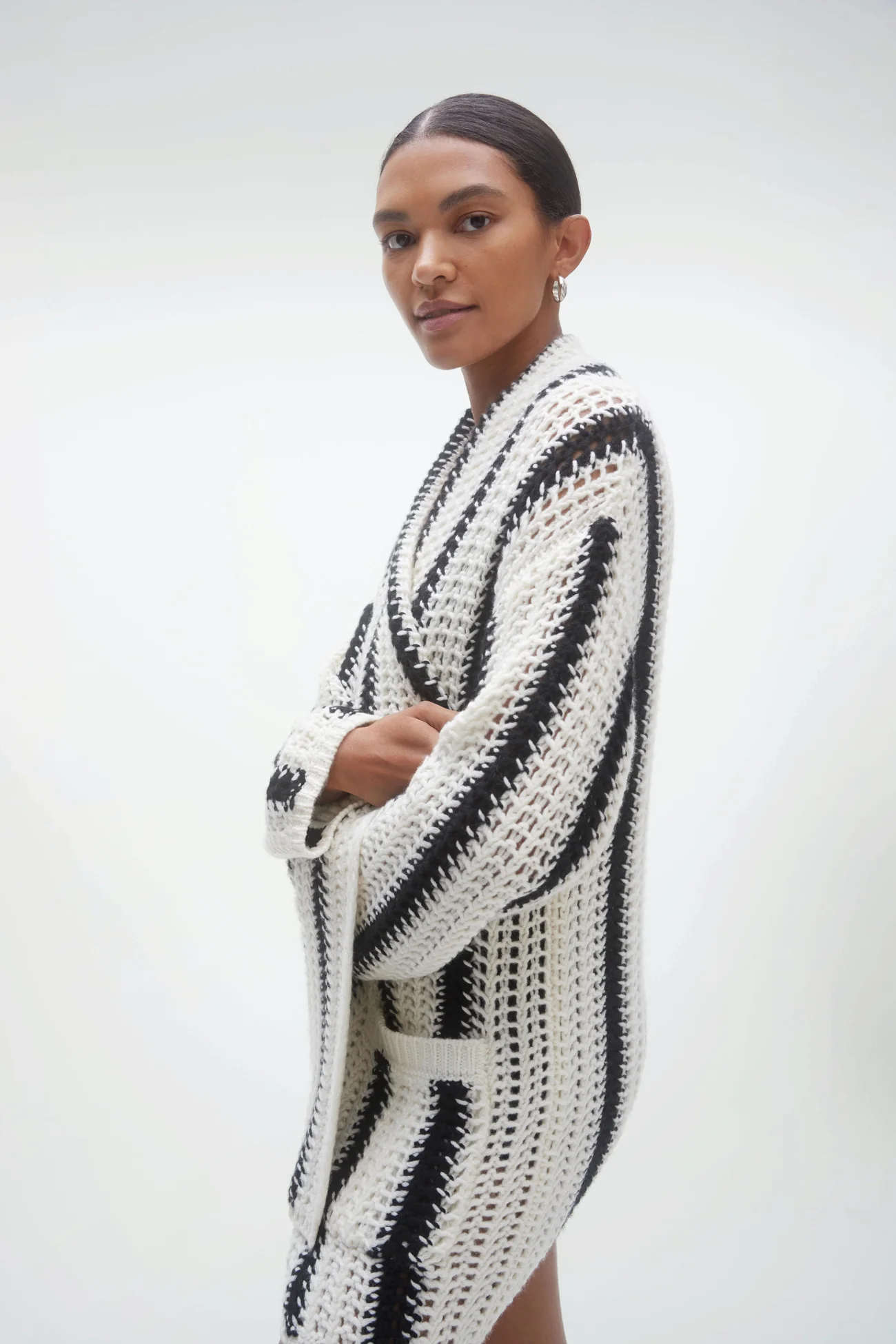 DEJA STRIPED CASHMERE CARDIGAN - Image 8