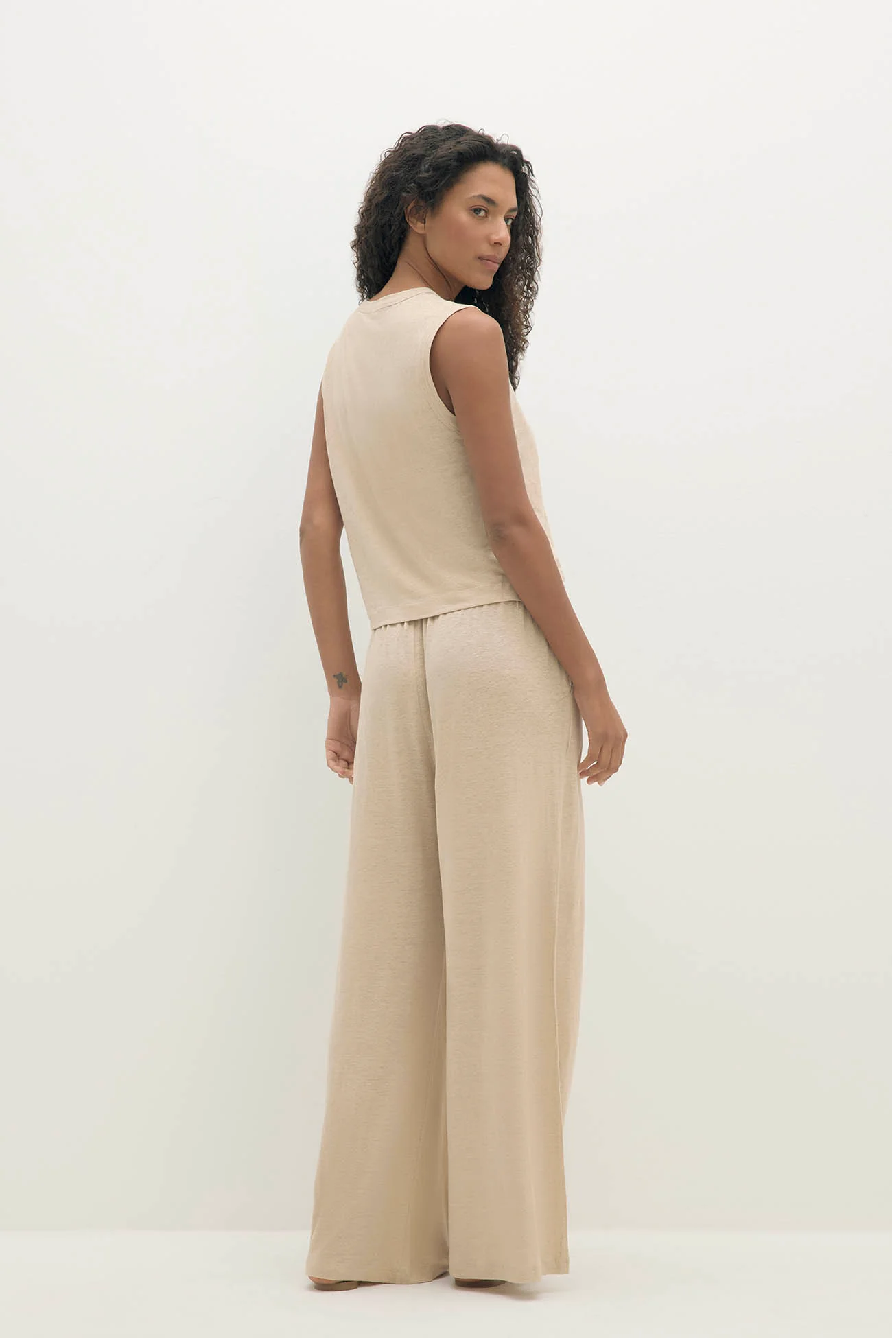 DEVIN LINEN WIDE LEG PANTS - Image 9