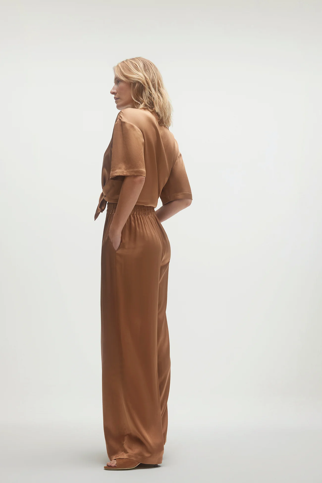 EVAN SILK WIDE LEG PANT | 33" INSEAM - Image 19