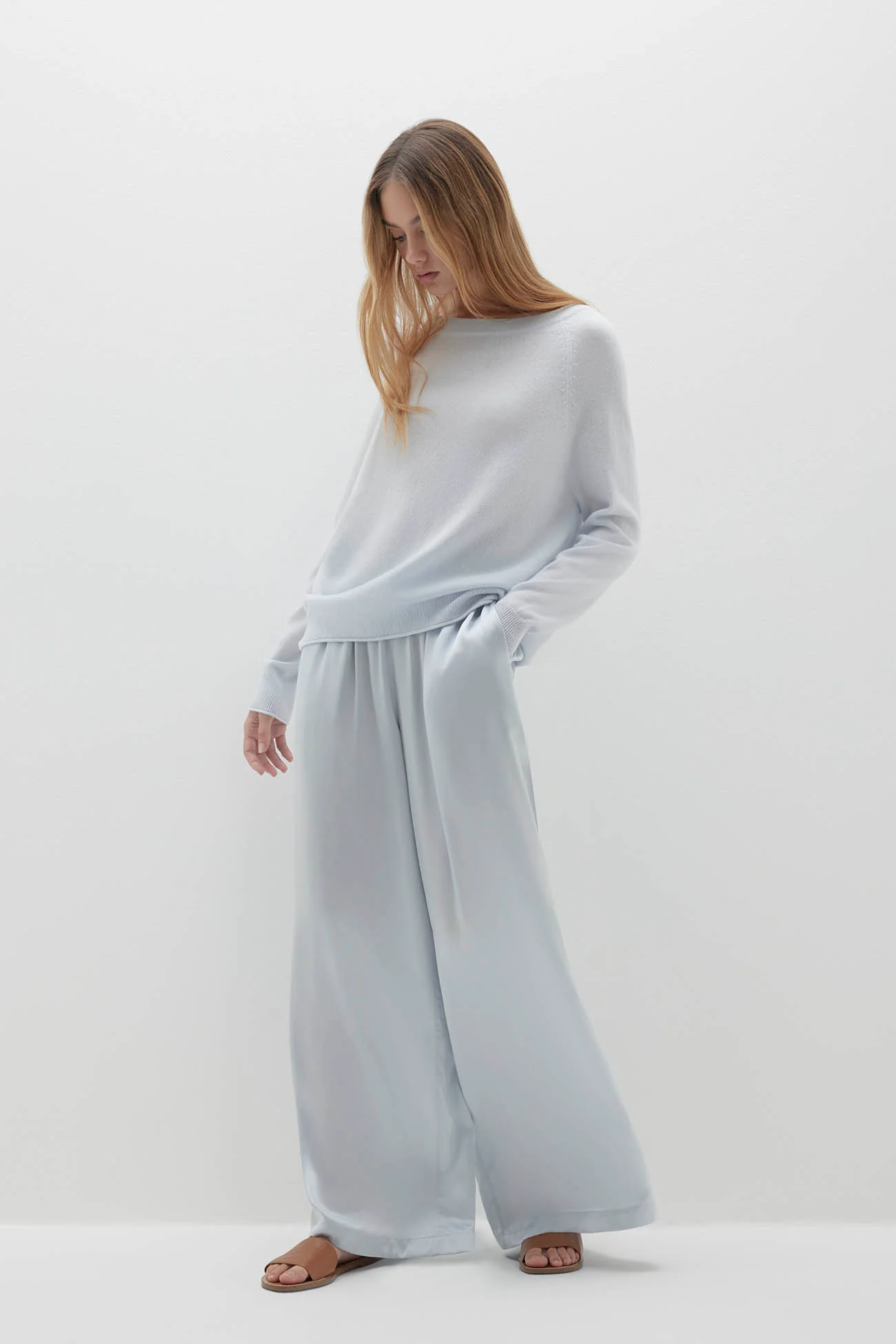 EVAN SILK WIDE LEG PANT | 33" INSEAM - Image 31