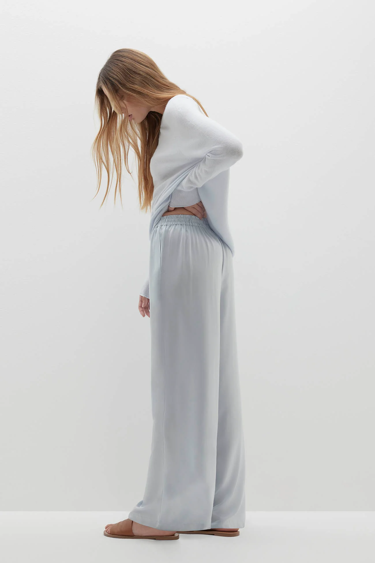 EVAN SILK WIDE LEG PANT | 33" INSEAM - Image 32