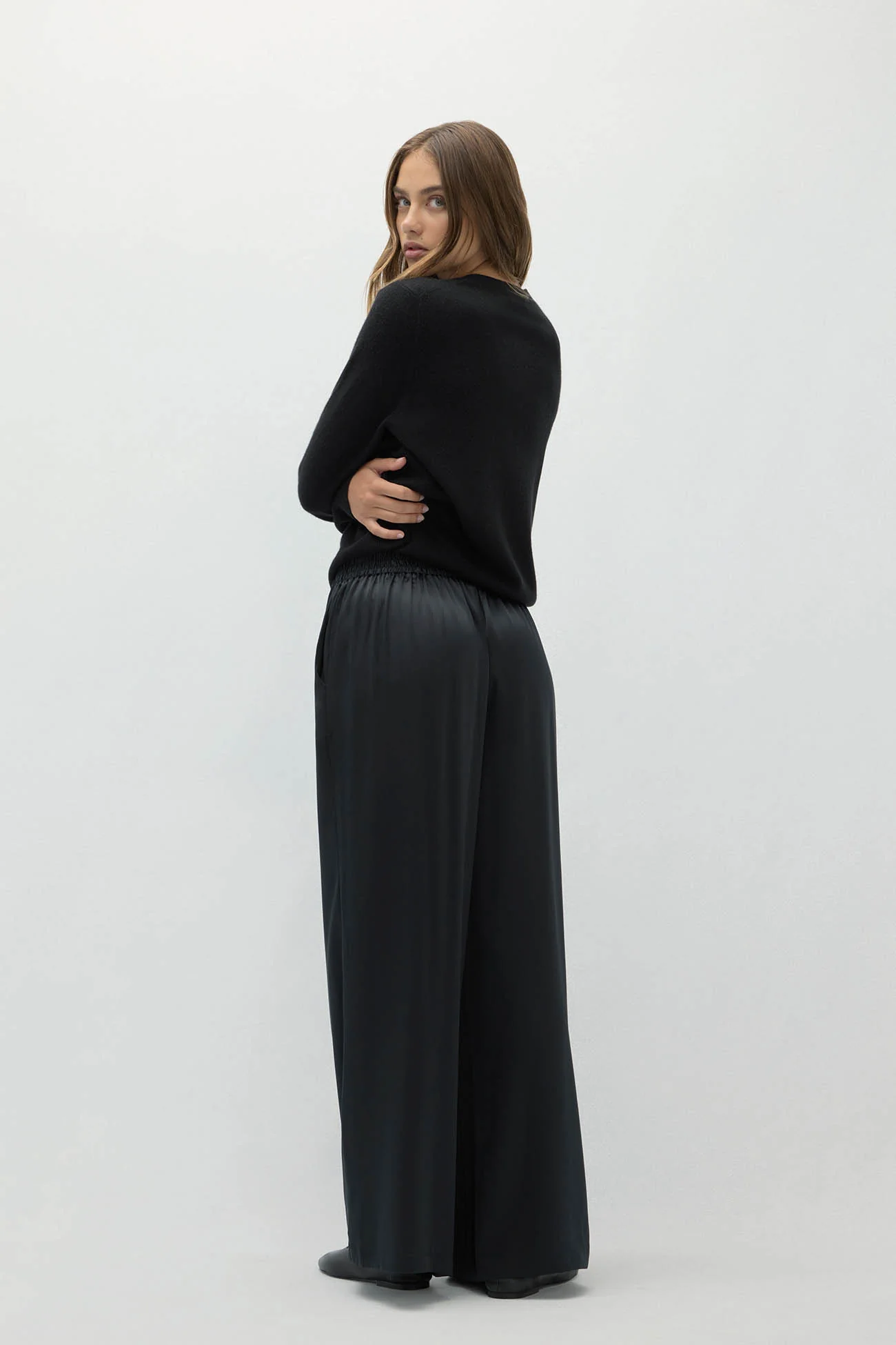 EVAN SILK WIDE LEG PANT | 30" INSEAM - Image 10