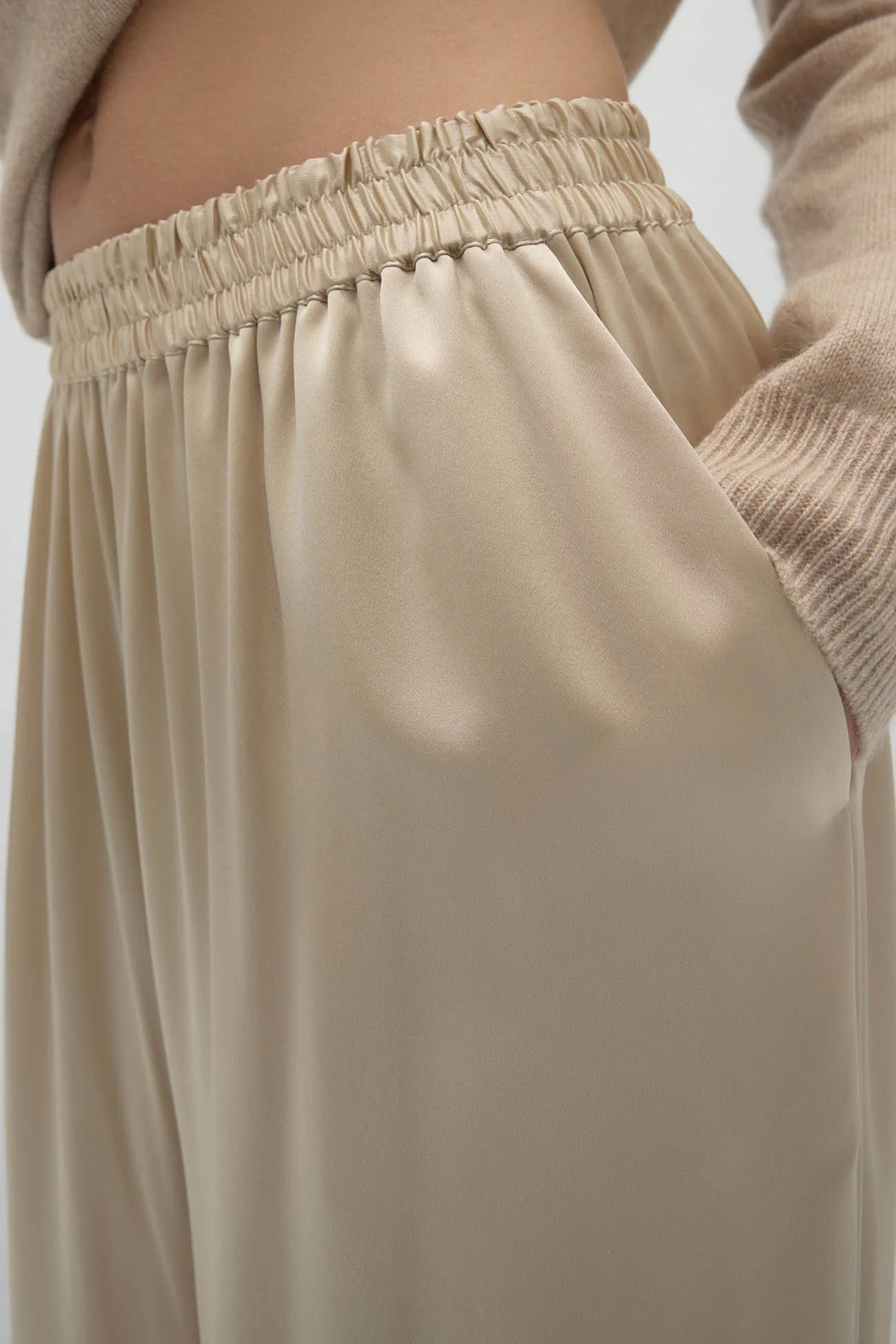 EVAN SILK WIDE LEG PANT | 30" INSEAM - Image 16