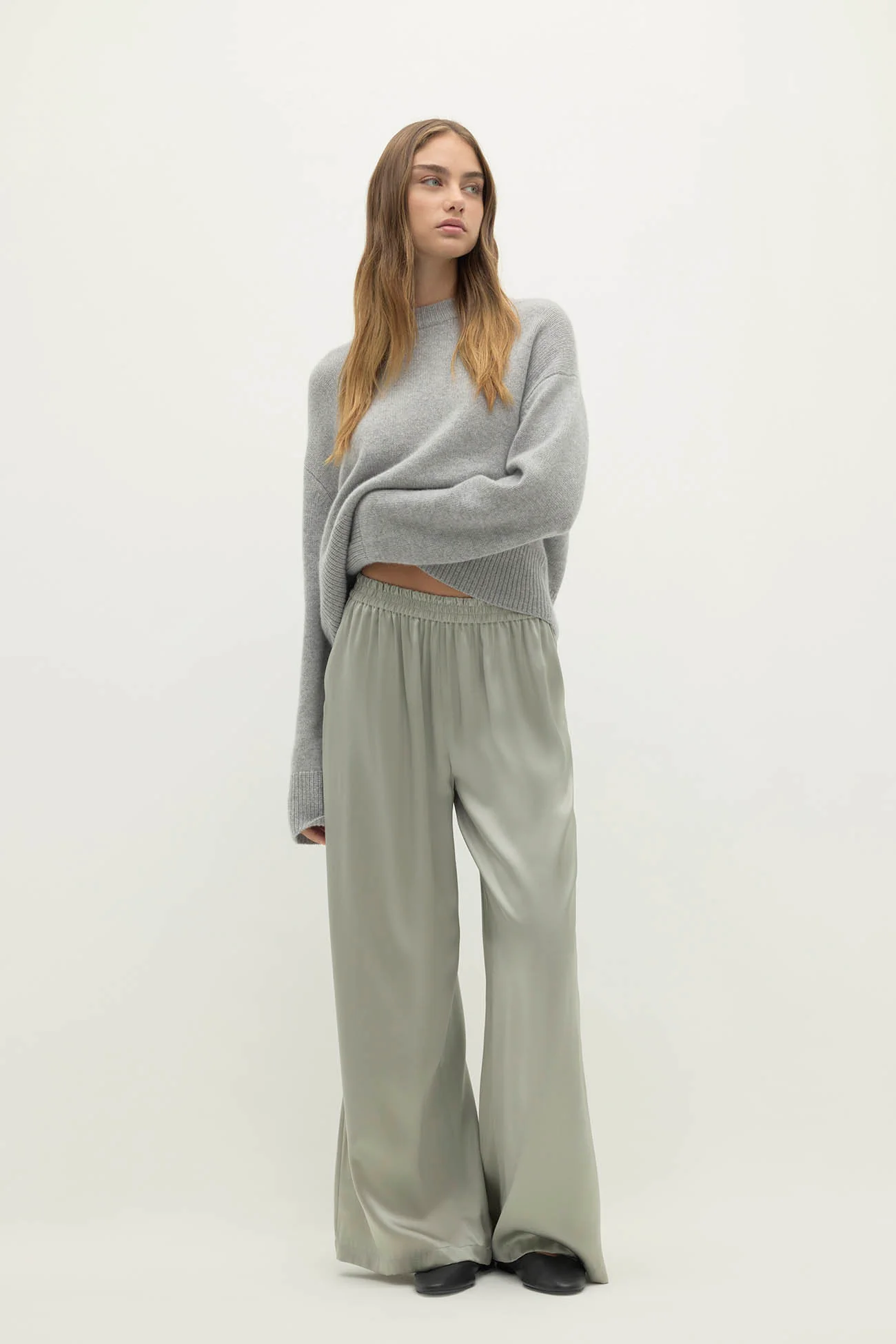 EVAN SILK WIDE LEG PANT | 30" INSEAM - Image 18