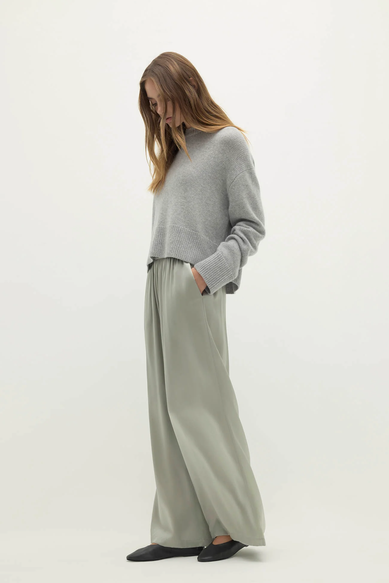 EVAN SILK WIDE LEG PANT | 30" INSEAM - Image 20