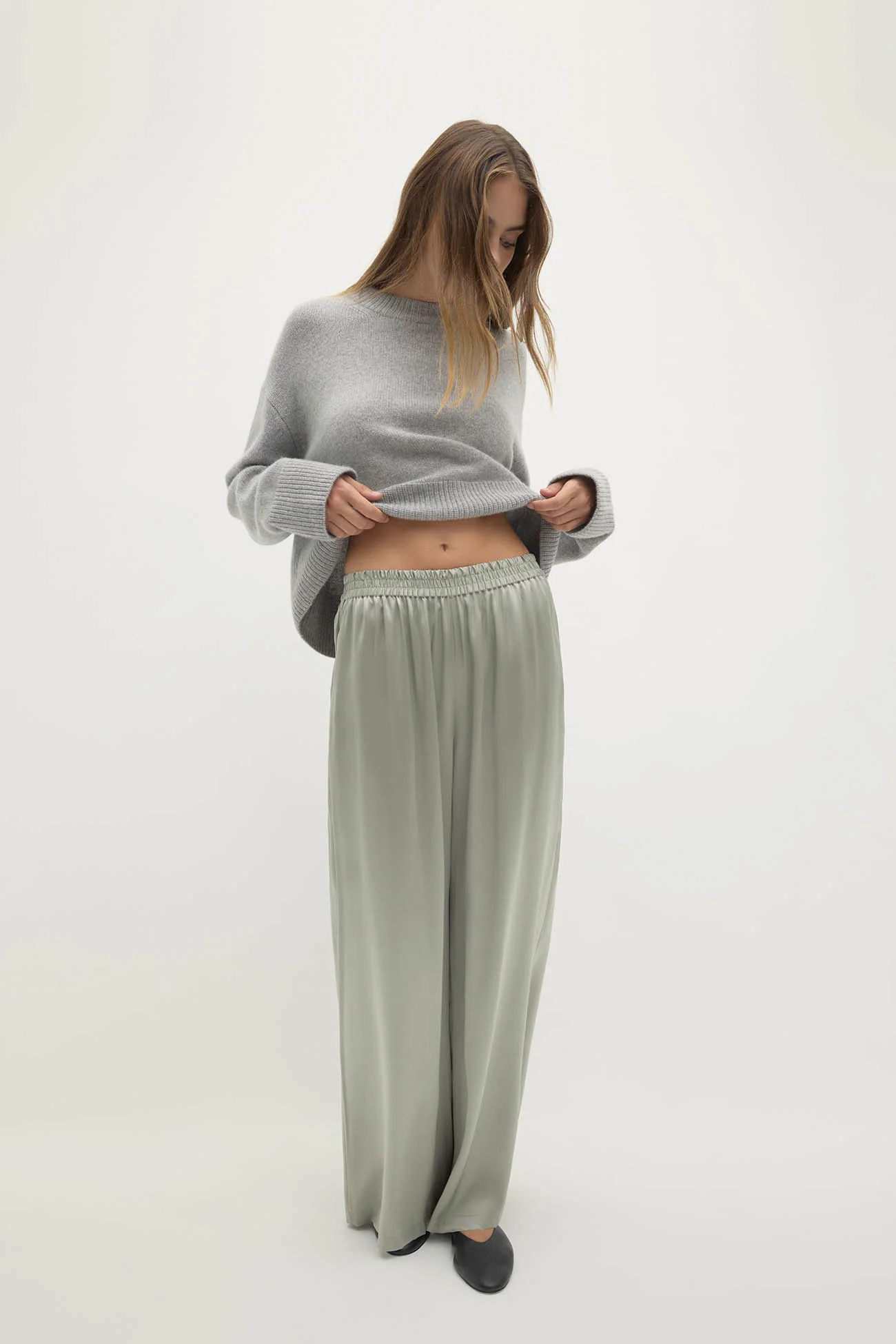 EVAN SILK WIDE LEG PANT | 30" INSEAM - Image 22