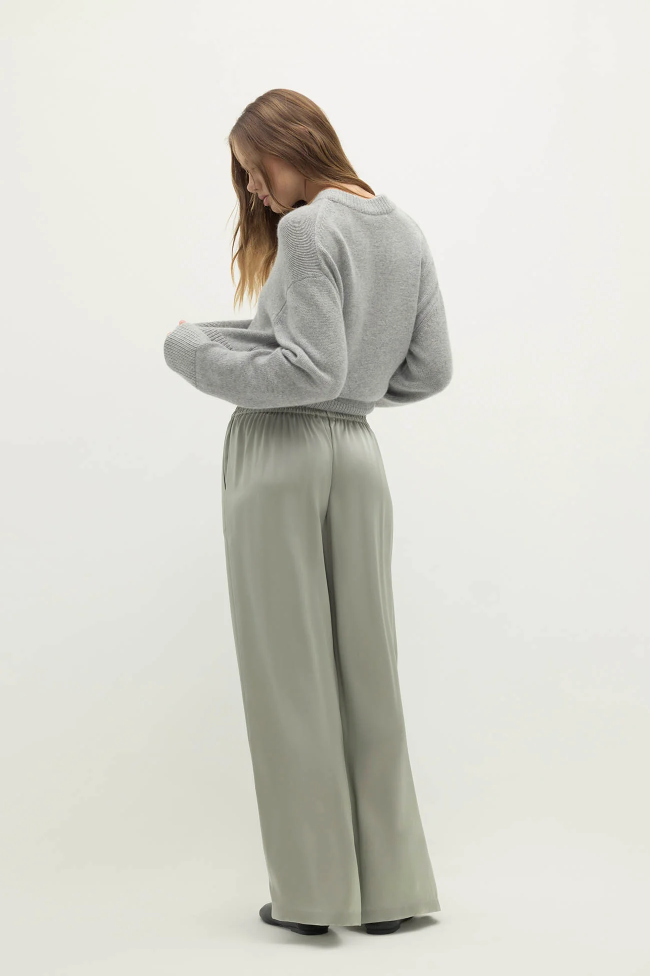 EVAN SILK WIDE LEG PANT | 30" INSEAM - Image 23