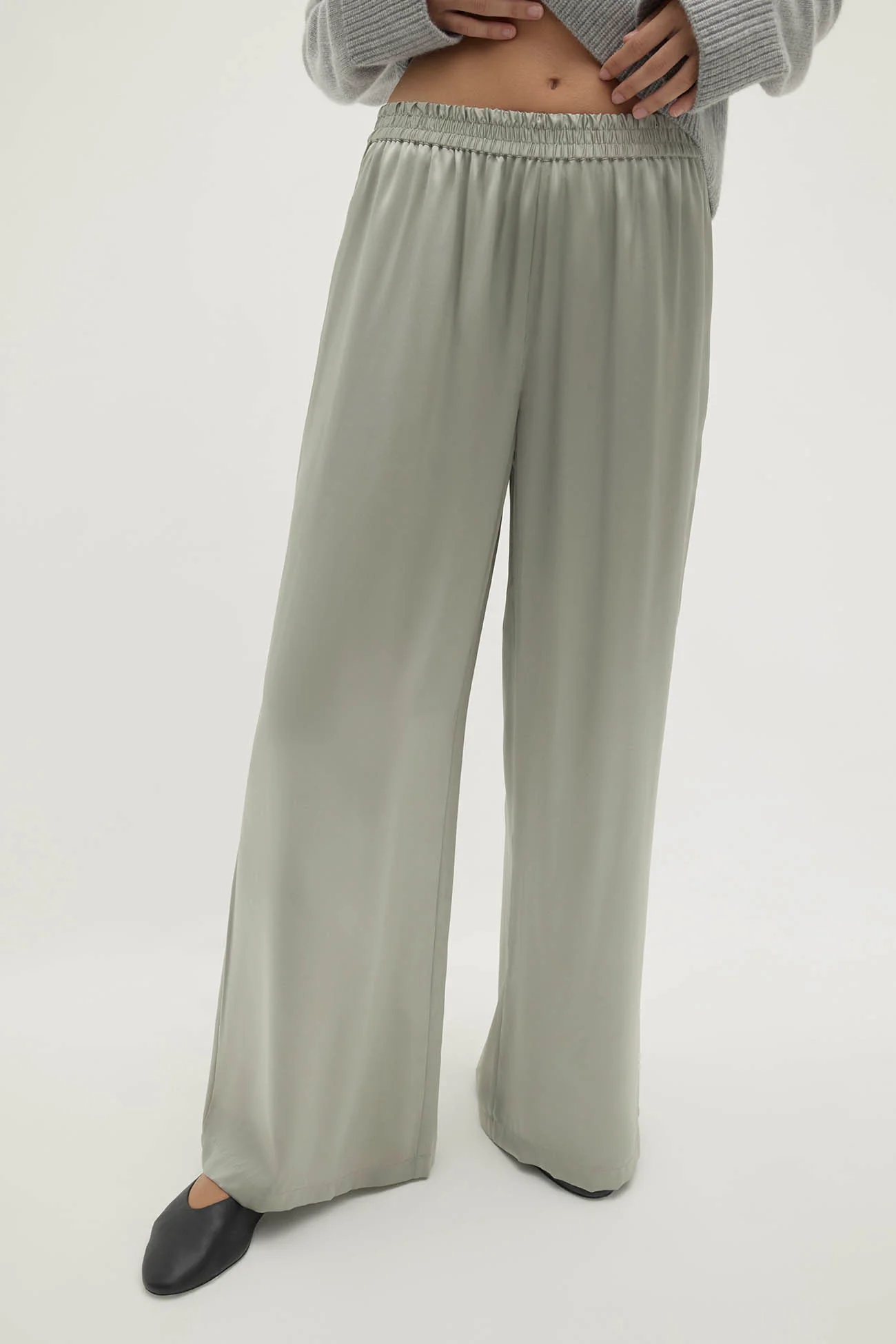EVAN SILK WIDE LEG PANT | 30" INSEAM - Image 24