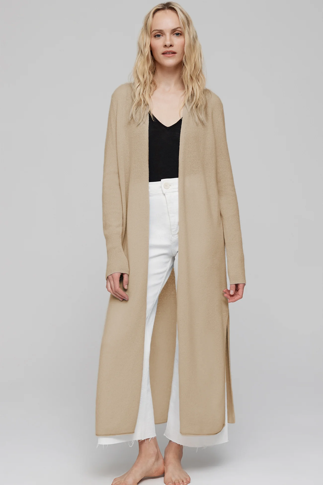 FAYE LONGLINE CASHMERE CARDIGAN - Image 14