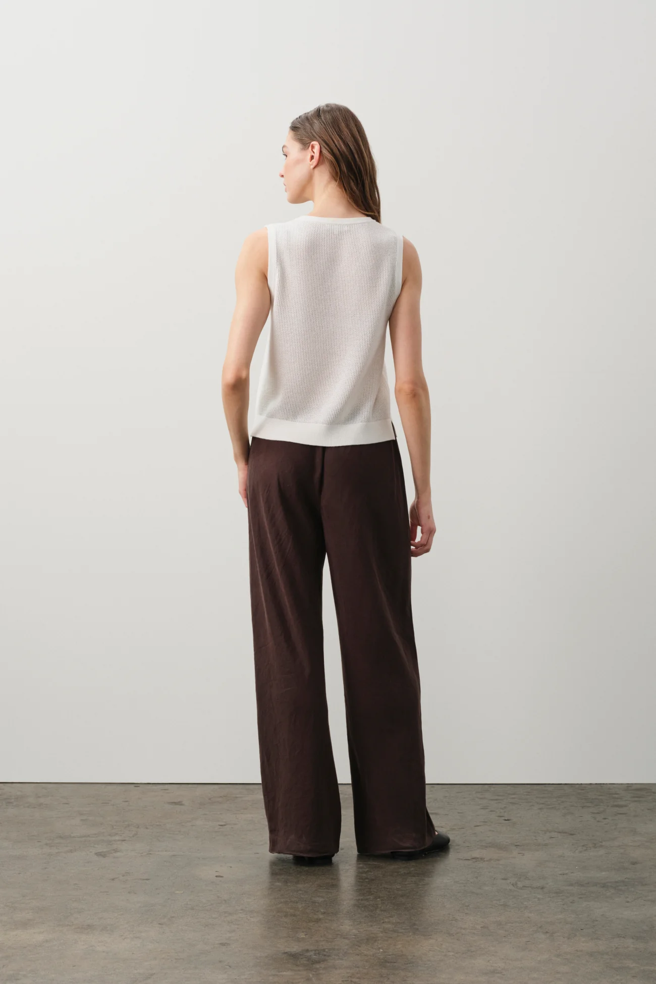 FRANCES SILK LINEN WIDE LEG PANT - Image 3
