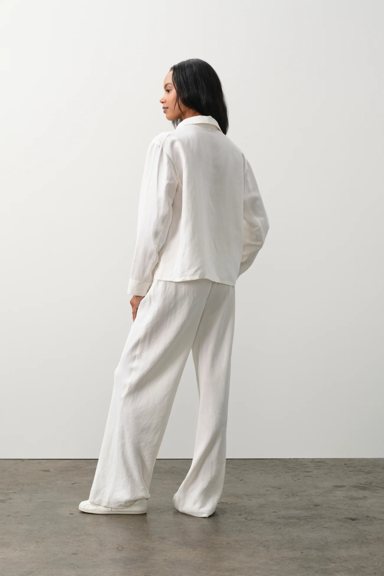 FRANCES SILK LINEN WIDE LEG PANT - Image 6