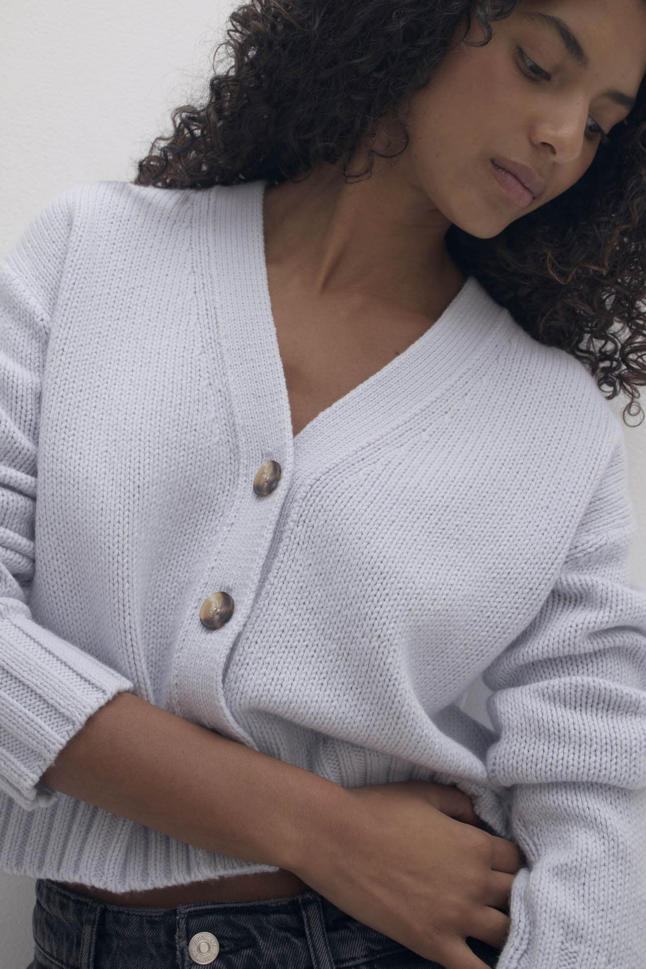 GENEVIEVE ORGANIC CASHMERE BLEND CARDIGAN - Image 4