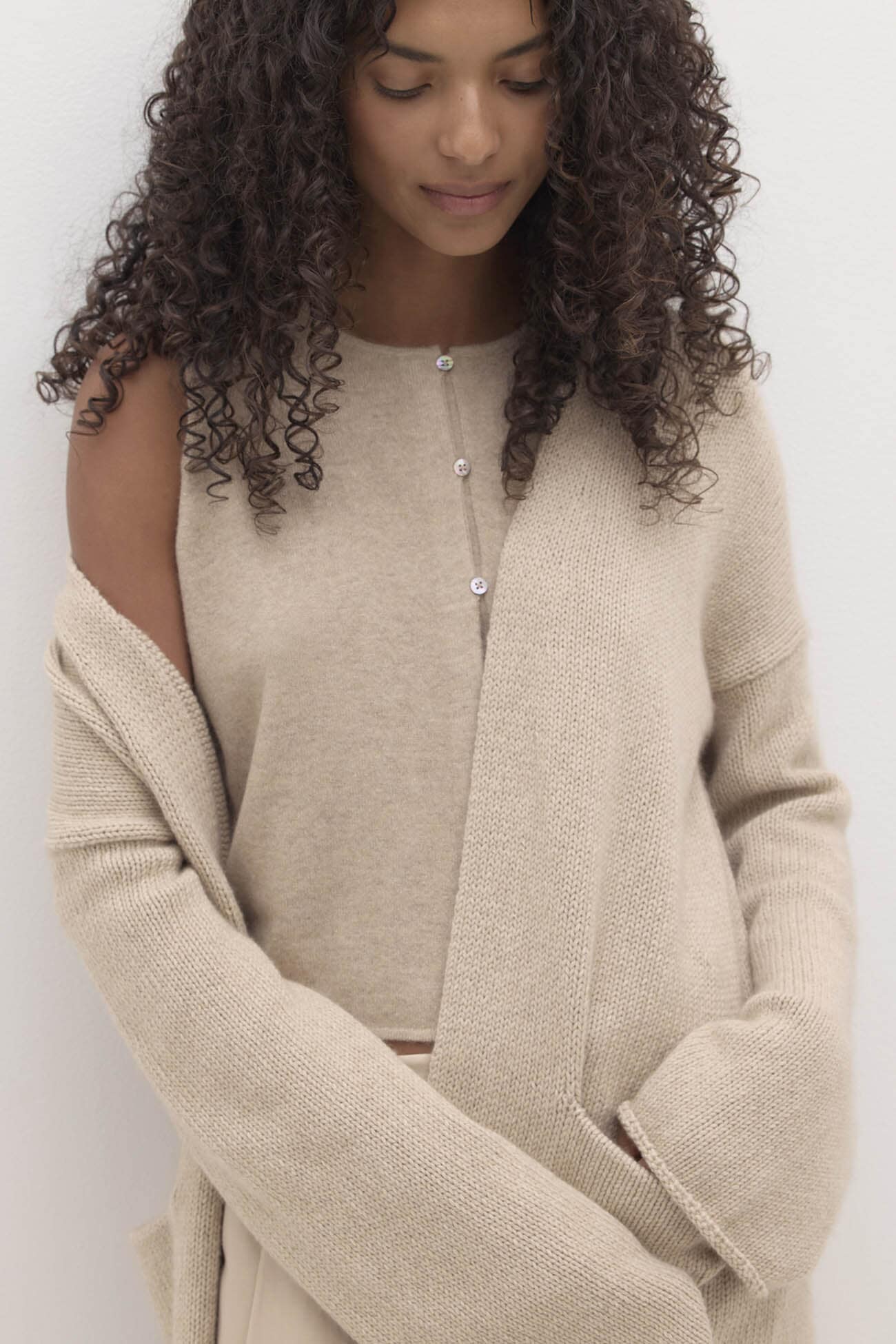 HARRIET LONGLINE ORGANIC CASHMERE BLEND CARDIGAN - Image 5
