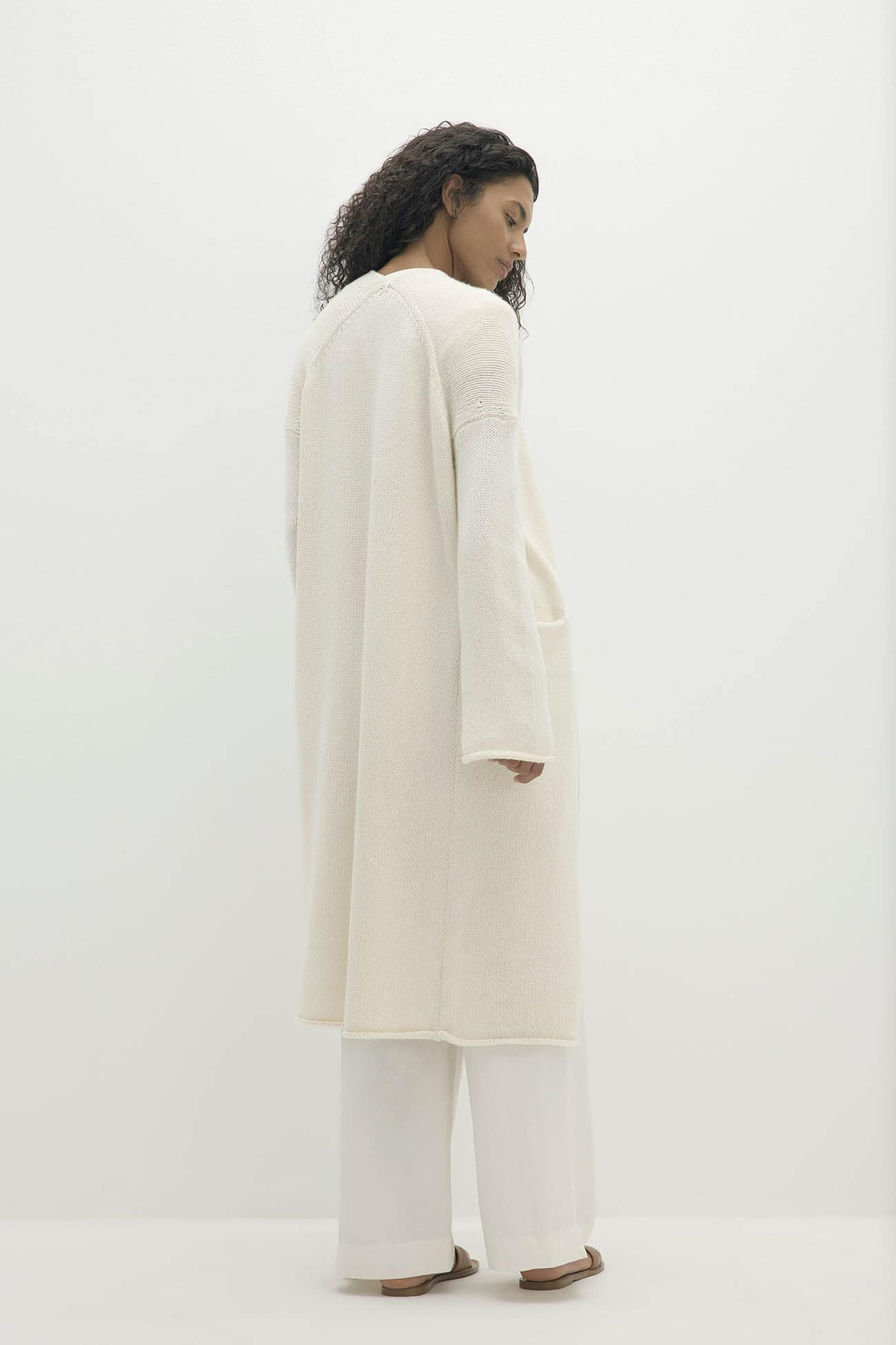 HARRIET LONGLINE ORGANIC CASHMERE BLEND CARDIGAN - Image 9