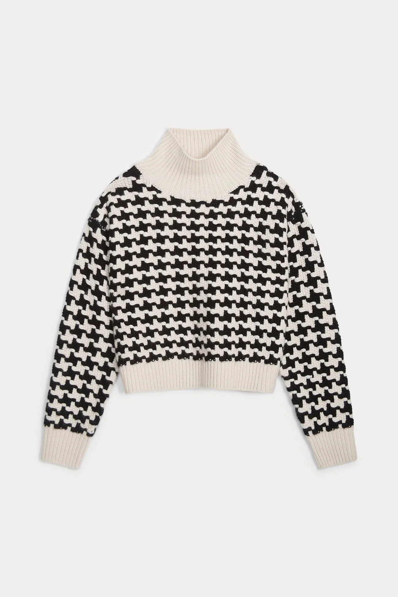 IRIS HOUNDSTOOTH CASHMERE TURTLENECK - Image 6