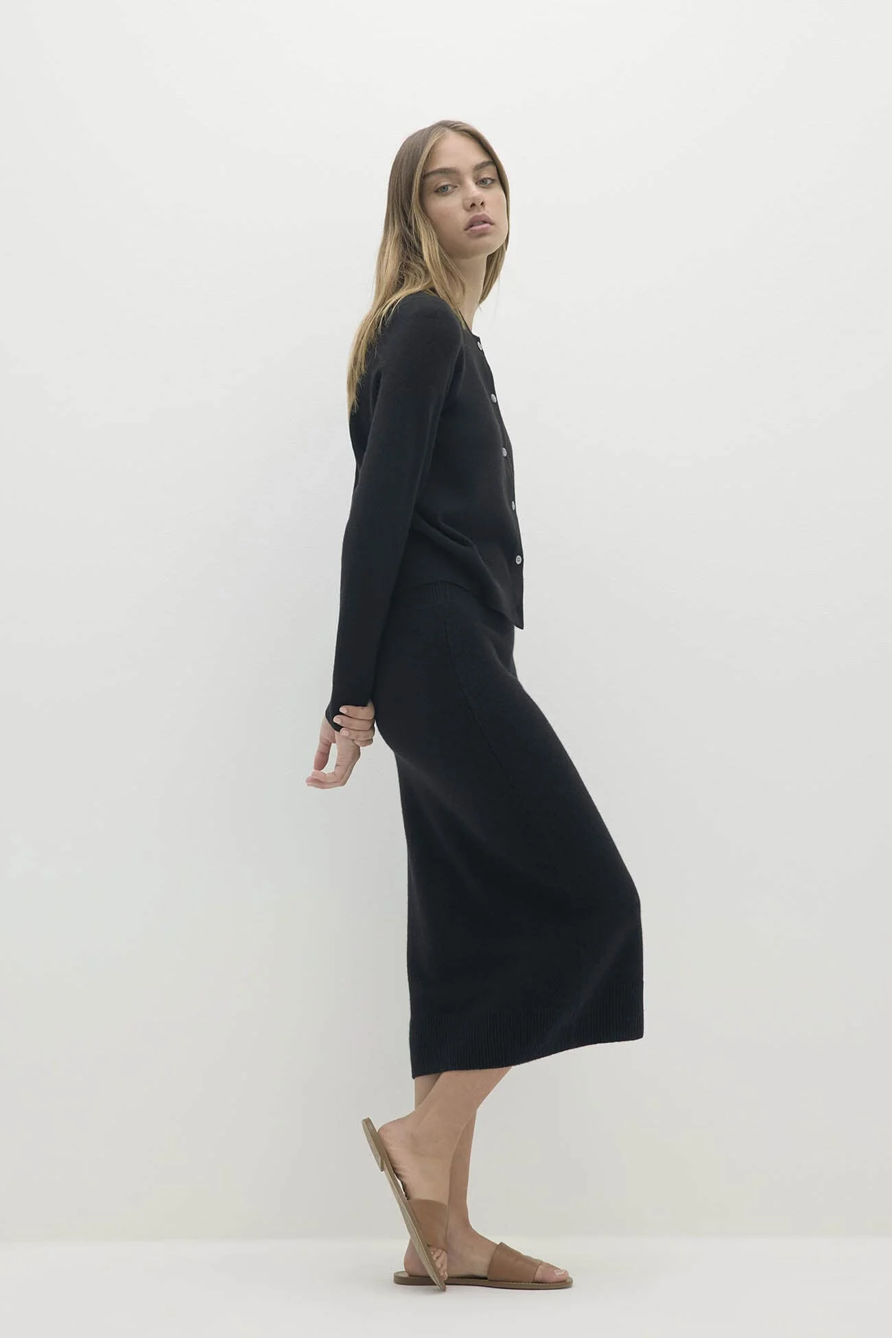 JAYLA BUTTON-UP CASHMERE CARDIGAN - Image 8