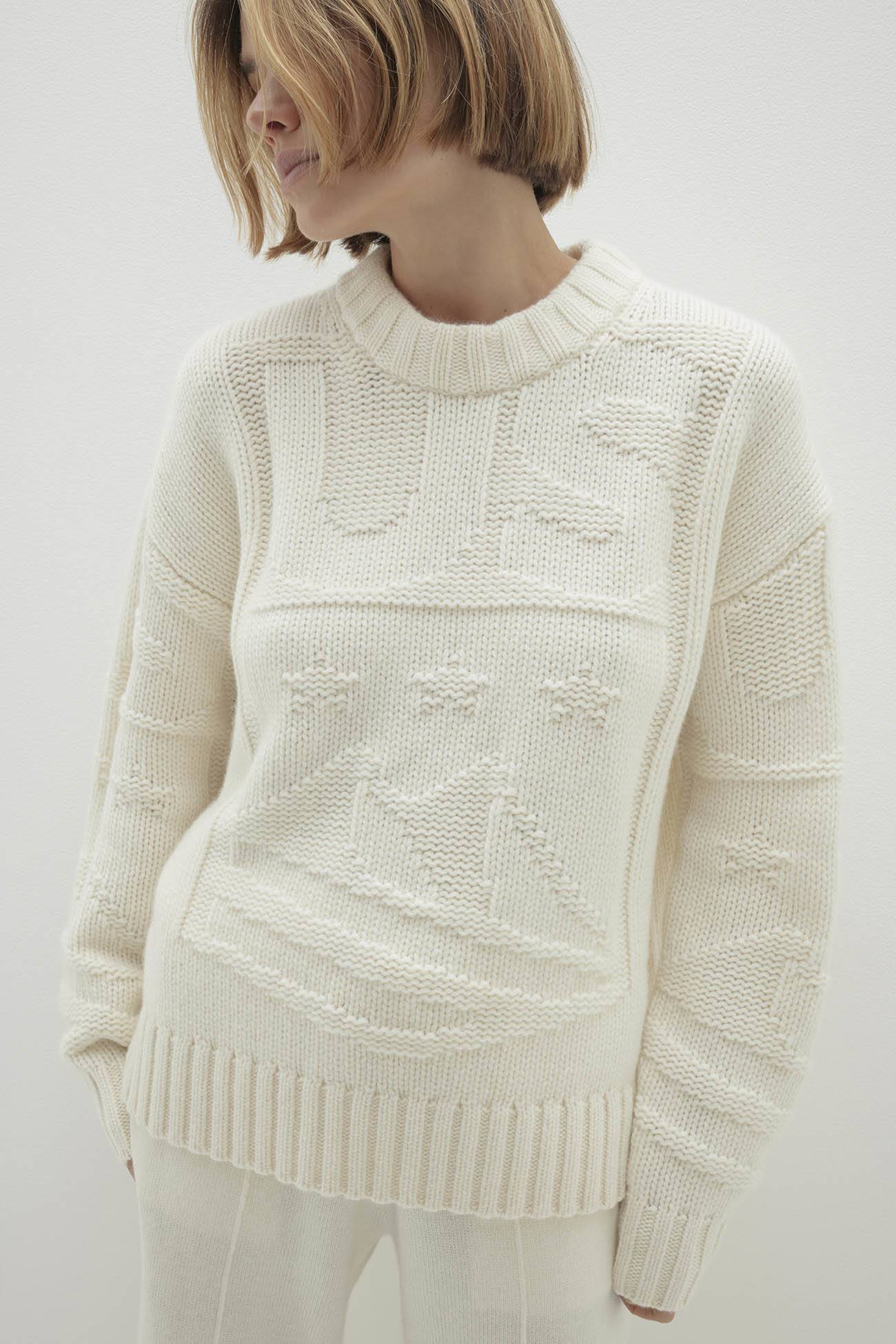 KENNEDY GRAPHIC CASHMERE CREWNECK SWEATER - Image 5