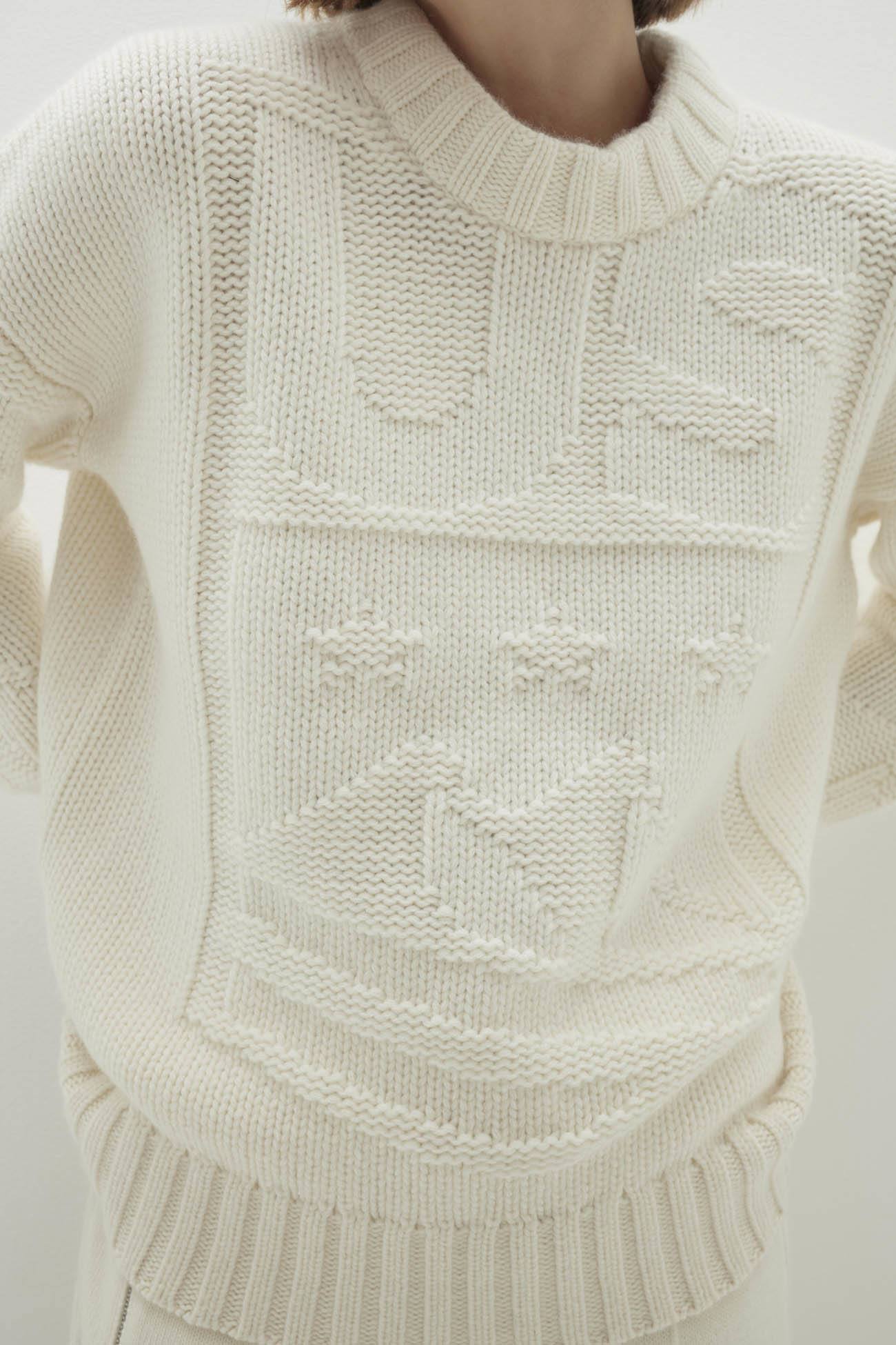 KENNEDY GRAPHIC CASHMERE CREWNECK SWEATER - Image 6