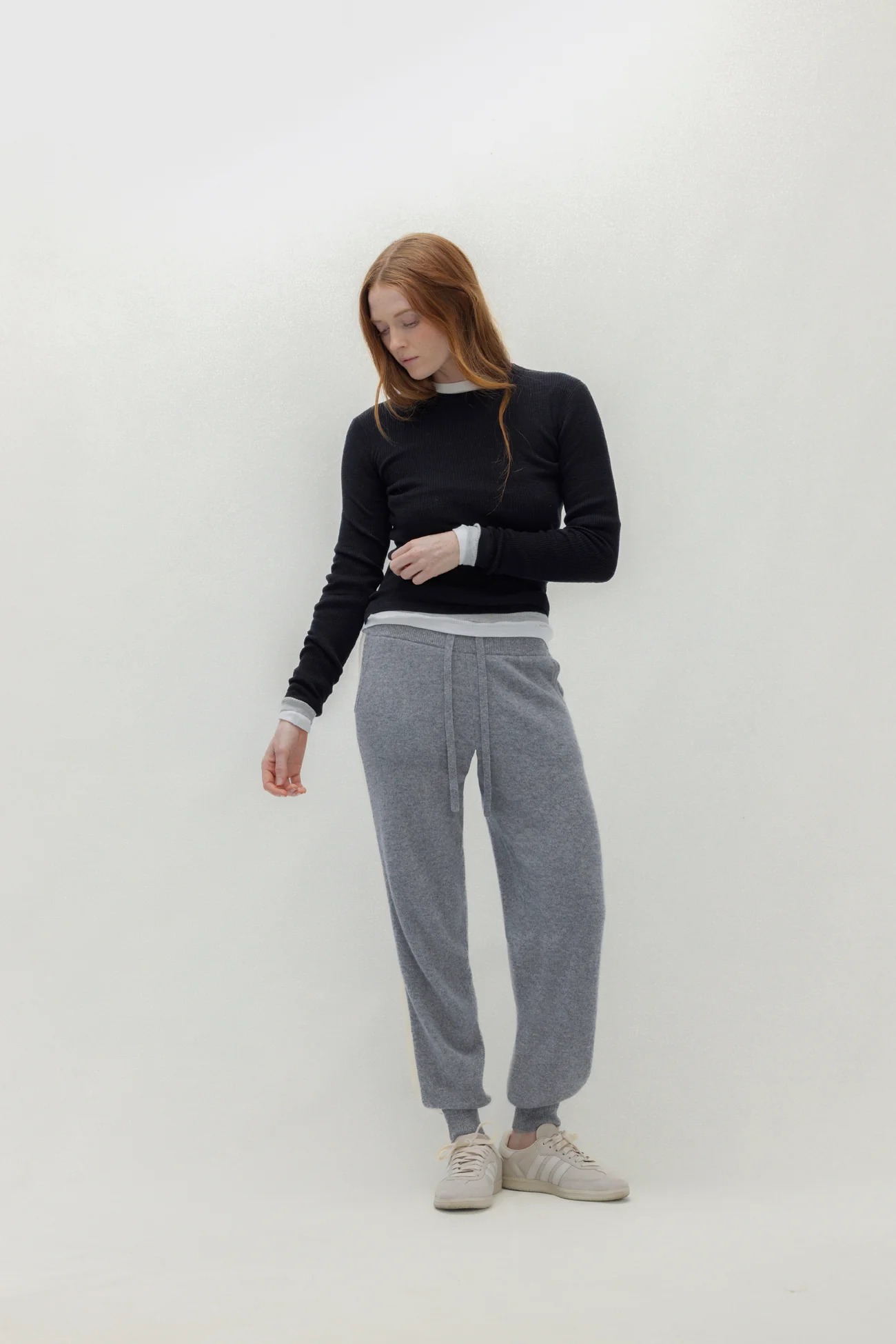 LONG-SLEEVE RIBBED TEE