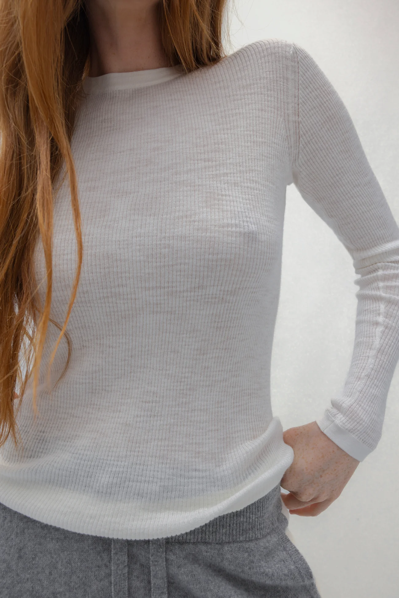LONG-SLEEVE RIBBED TEE - Image 13