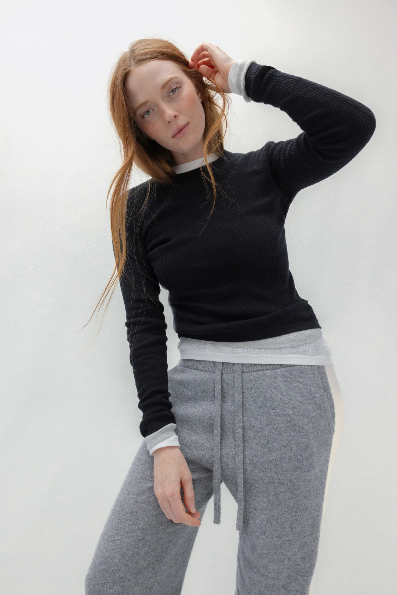 LONG-SLEEVE RIBBED TEE - Image 4
