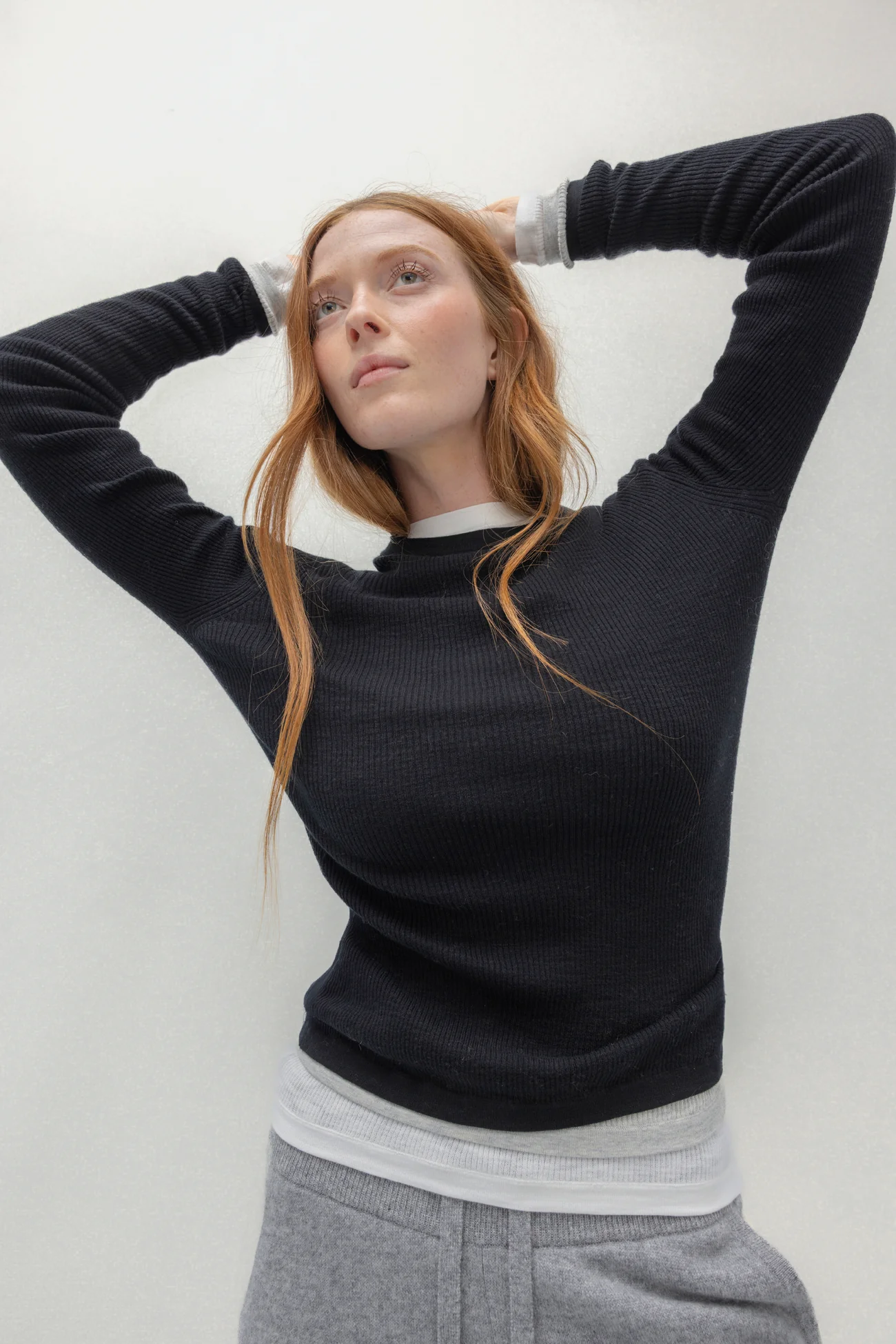 LONG-SLEEVE RIBBED TEE - Image 5
