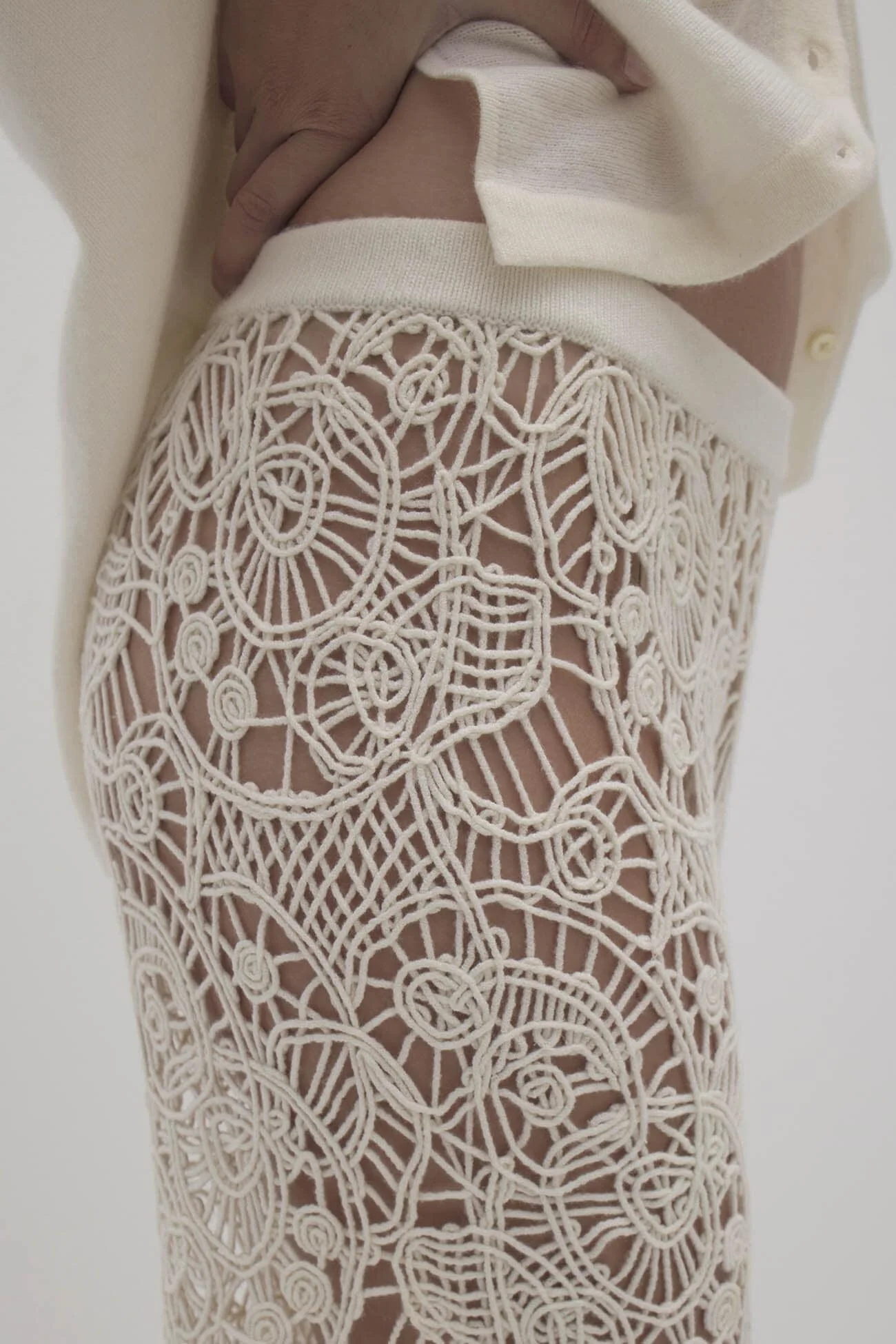 LORRAINE CROCHET CASHMERE BLEND PANT - Image 10