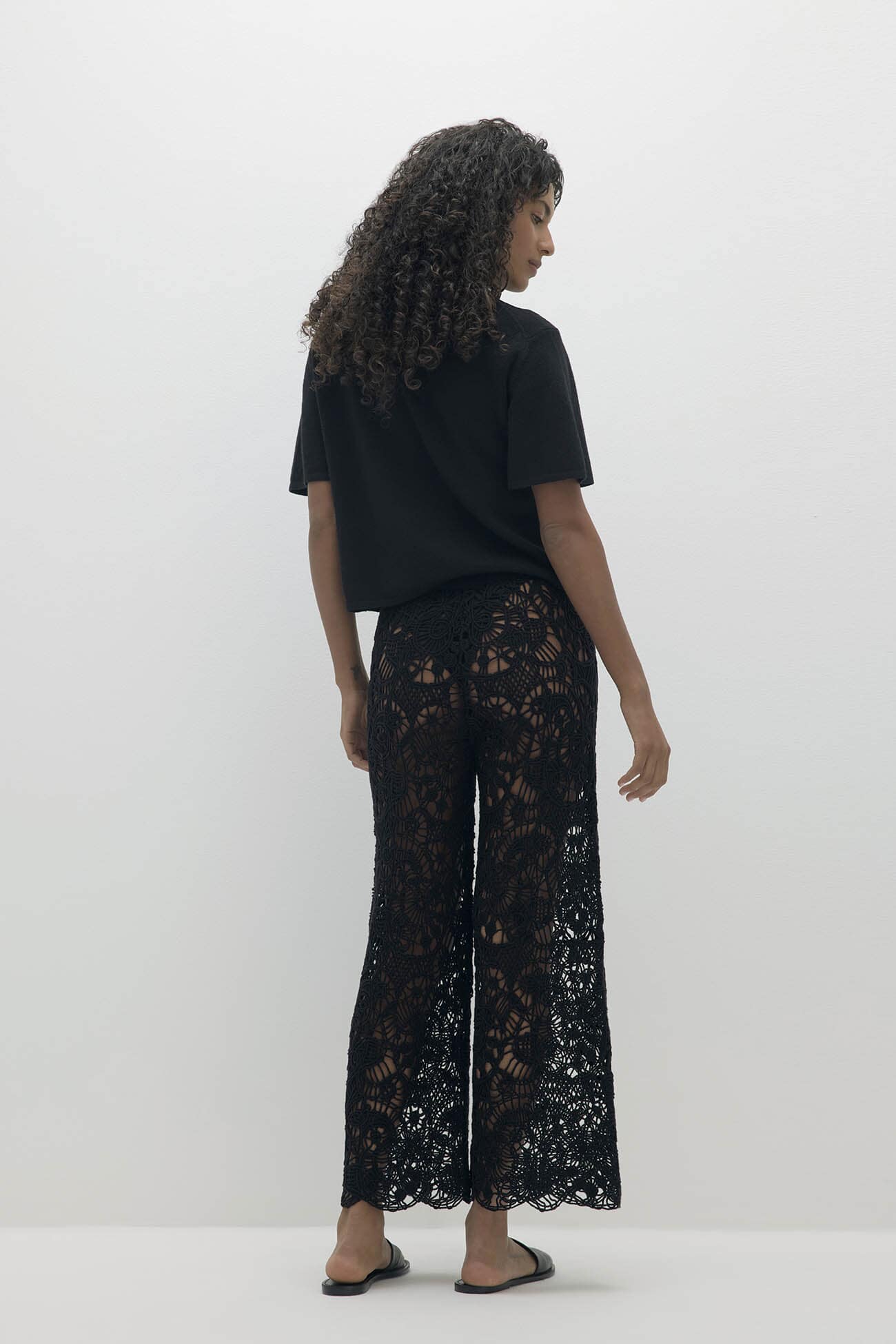 LORRAINE CROCHET CASHMERE BLEND PANT - Image 3