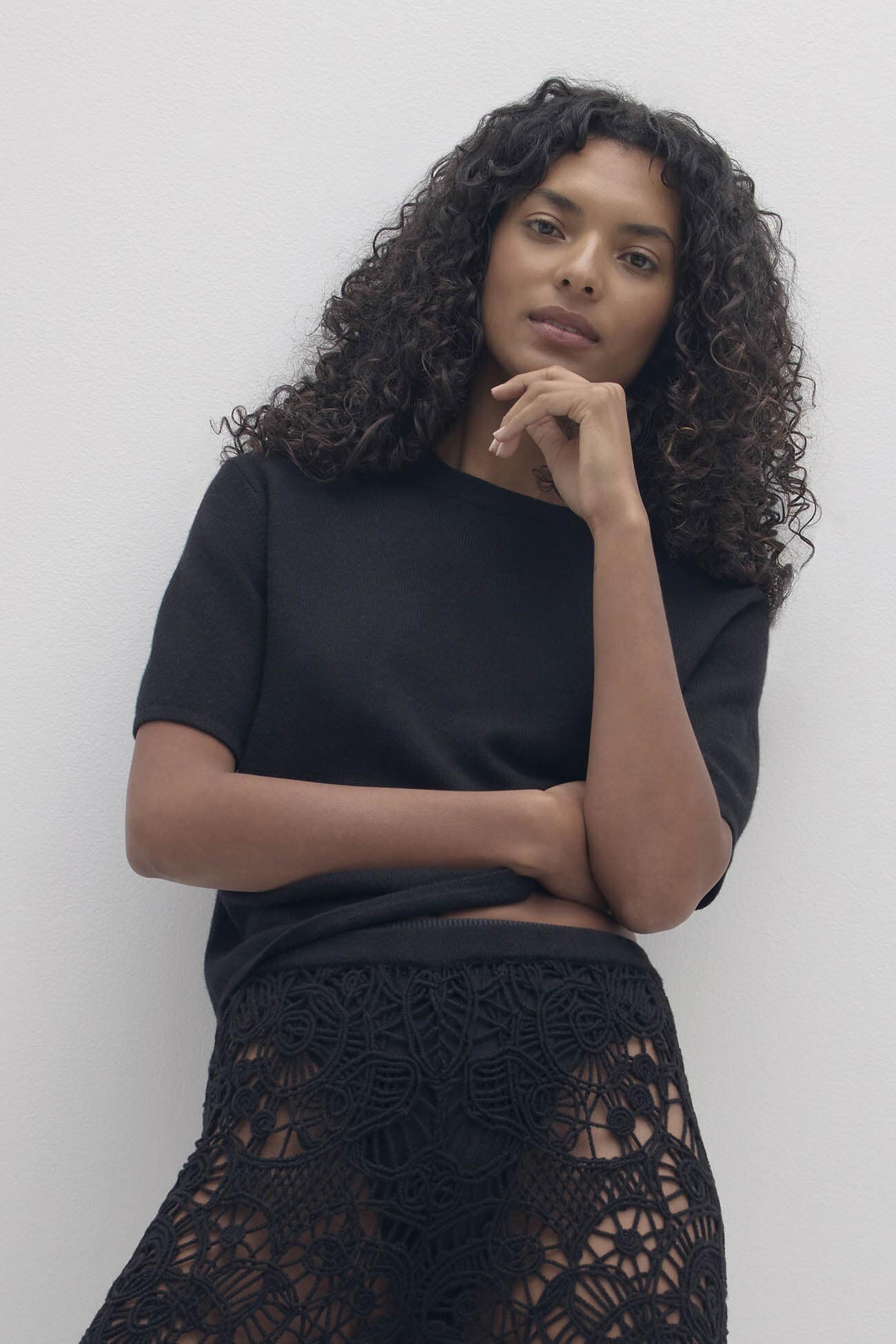LORRAINE CROCHET CASHMERE BLEND PANT - Image 4