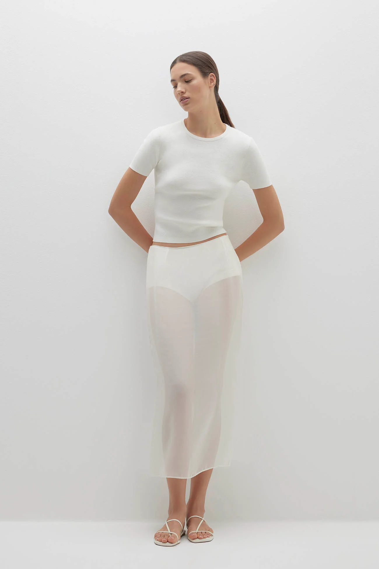 MARISSA SILK ORGANZA MIDI SKIRT - Image 12
