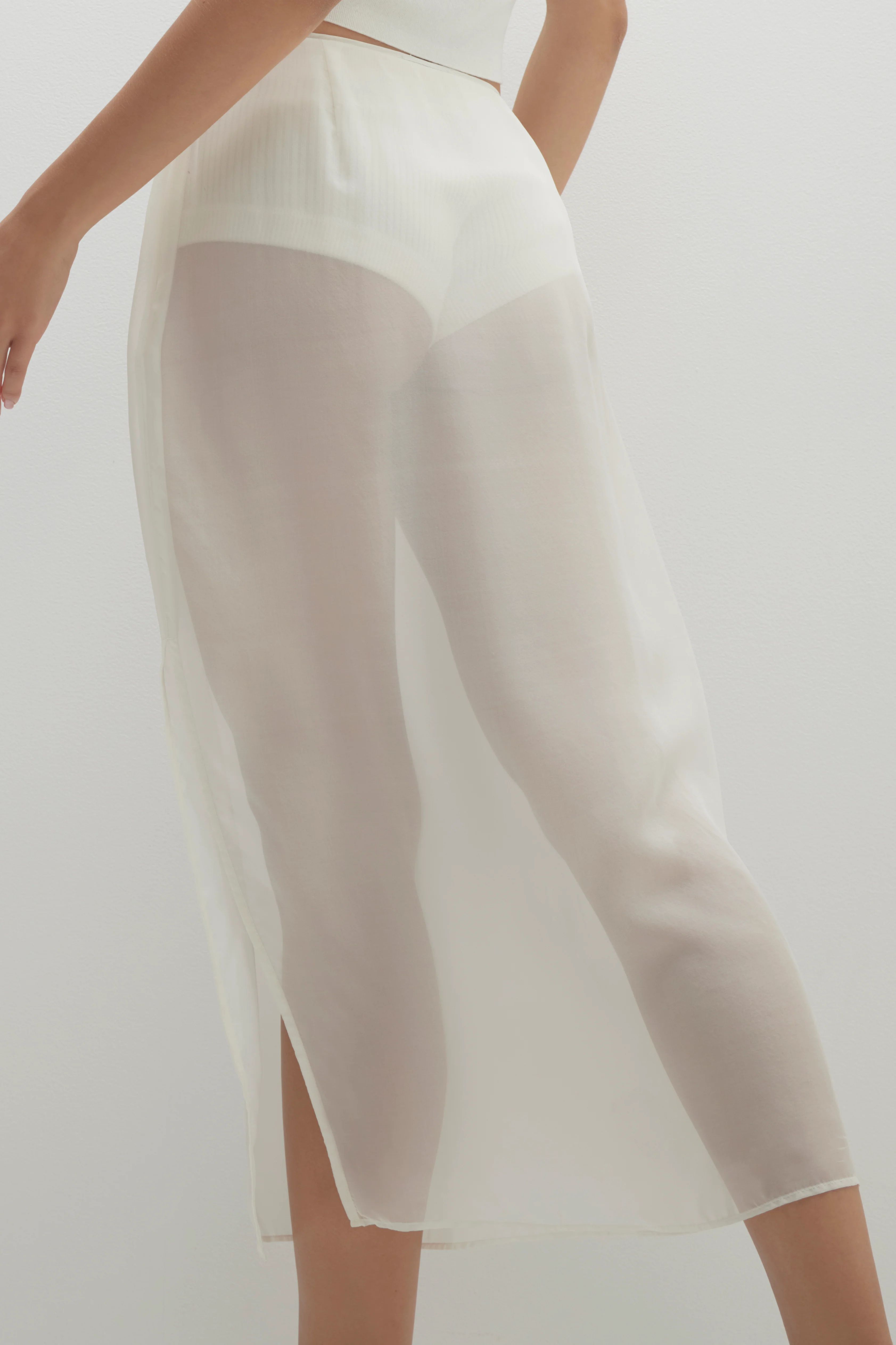 MARISSA SILK ORGANZA MIDI SKIRT - Image 16